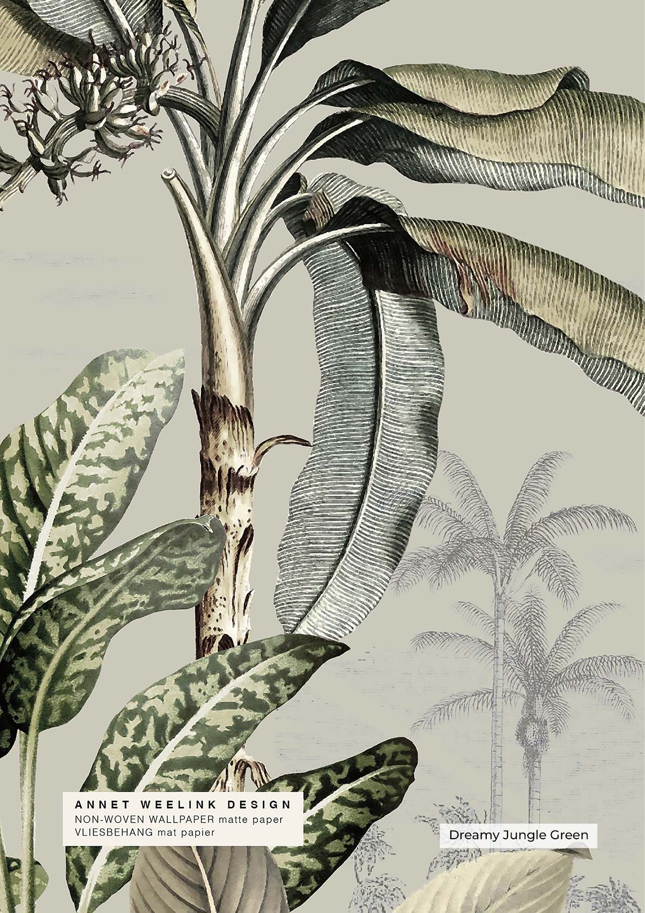 Dreamy Jungle Wallpaper Sample - Peel and Stick Removable Wallpaper for Bedroom, Nursery, Living Room Decor