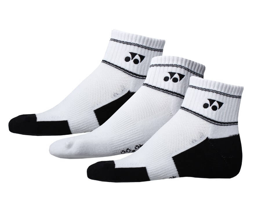 Yonex 8423 Performance Crew Socks - 3 Pack for Men & Women | Moisture-Wicking, Cushioned Support for Running, Tennis & Gym Workouts