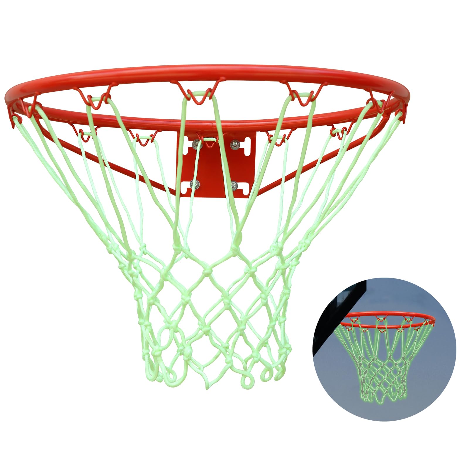 Glow in The Dark Basketball Net - LED Light Up Basketball Hoop Accessory for Outdoor & Indoor Play - All Weather Durable Replacement Net - Perfect for Night Games, Backyard, Driveway & Court Fun