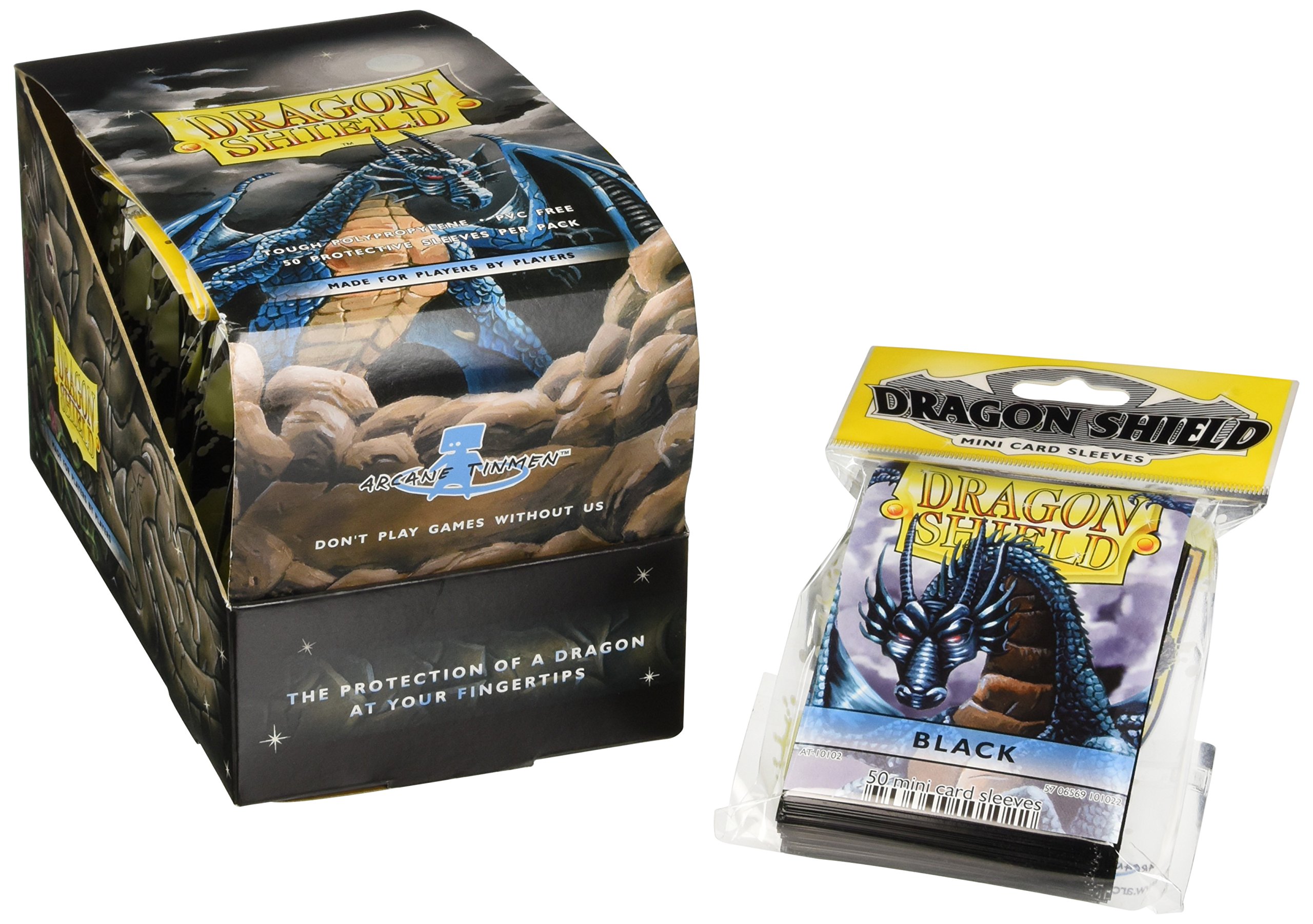 Premium Dragon Shield Card Sleeves - Matte Black (50 Count, Small Size) for MTG, Yu-Gi-Oh!, Pokémon TCG - Perfect for Collectors & Tournament Play