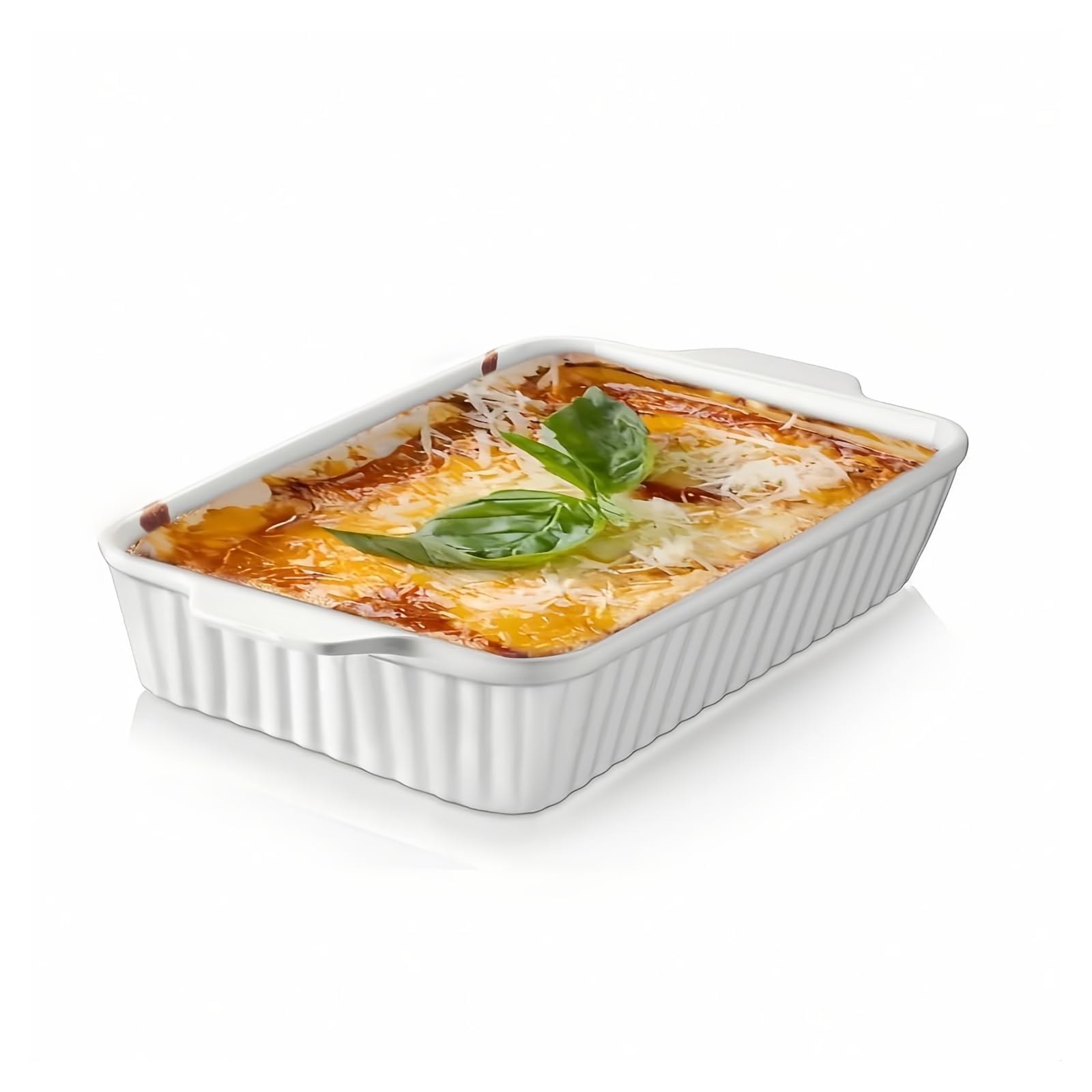 9x13 Ceramic Casserole Dish - Oven Safe Bakeware for Lasagna & Kitchen Decor Gifts