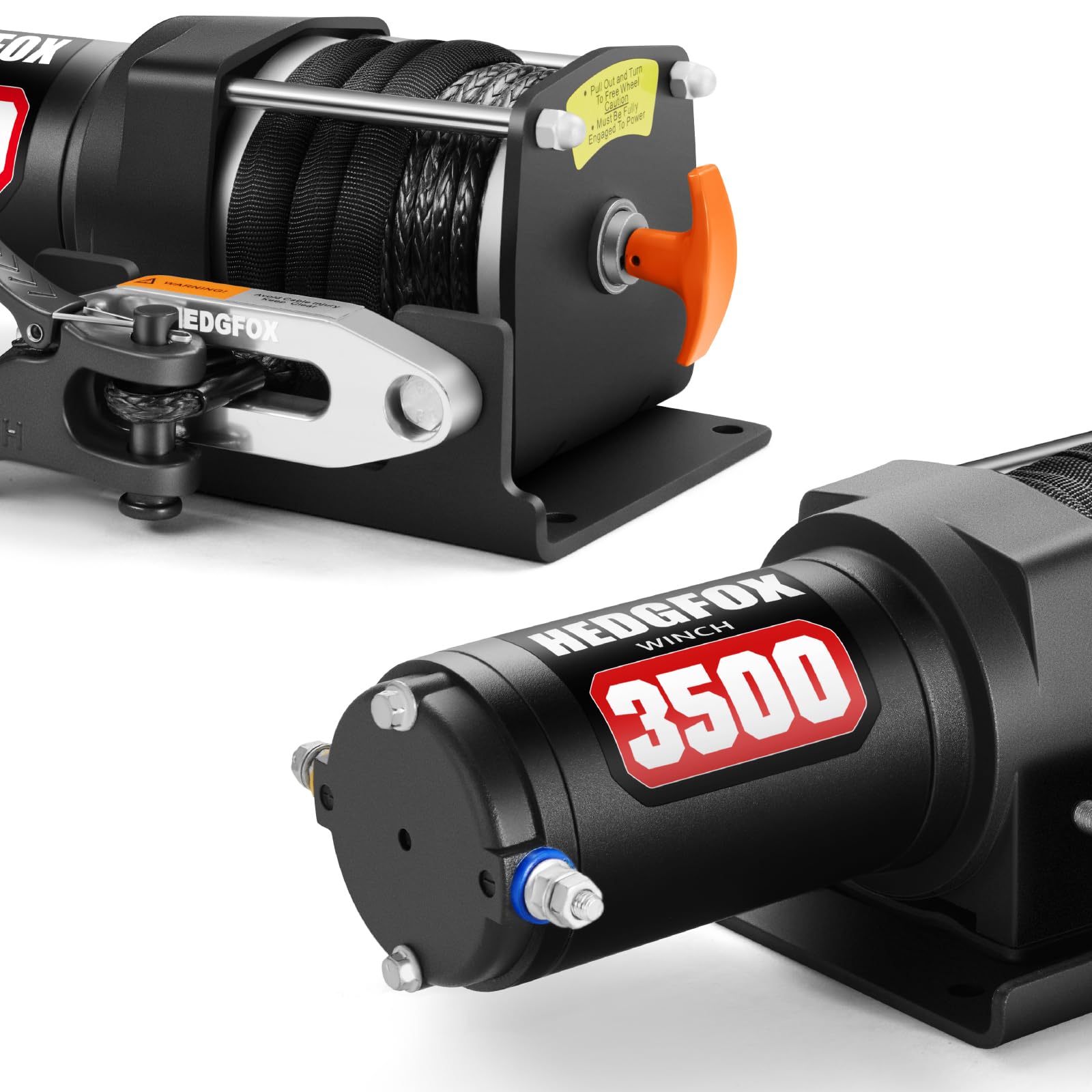 3500lb Electric Winch Kit with Synthetic Rope - Waterproof IP65, Wireless Remote & Mini Rocker Switch - Heavy Duty for ATV, UTV, Trailer Towing, Off-Road Recovery, Boat & Marine Use - Perfect for Outdoor Adventures, Vehicle Recovery & Water Activities