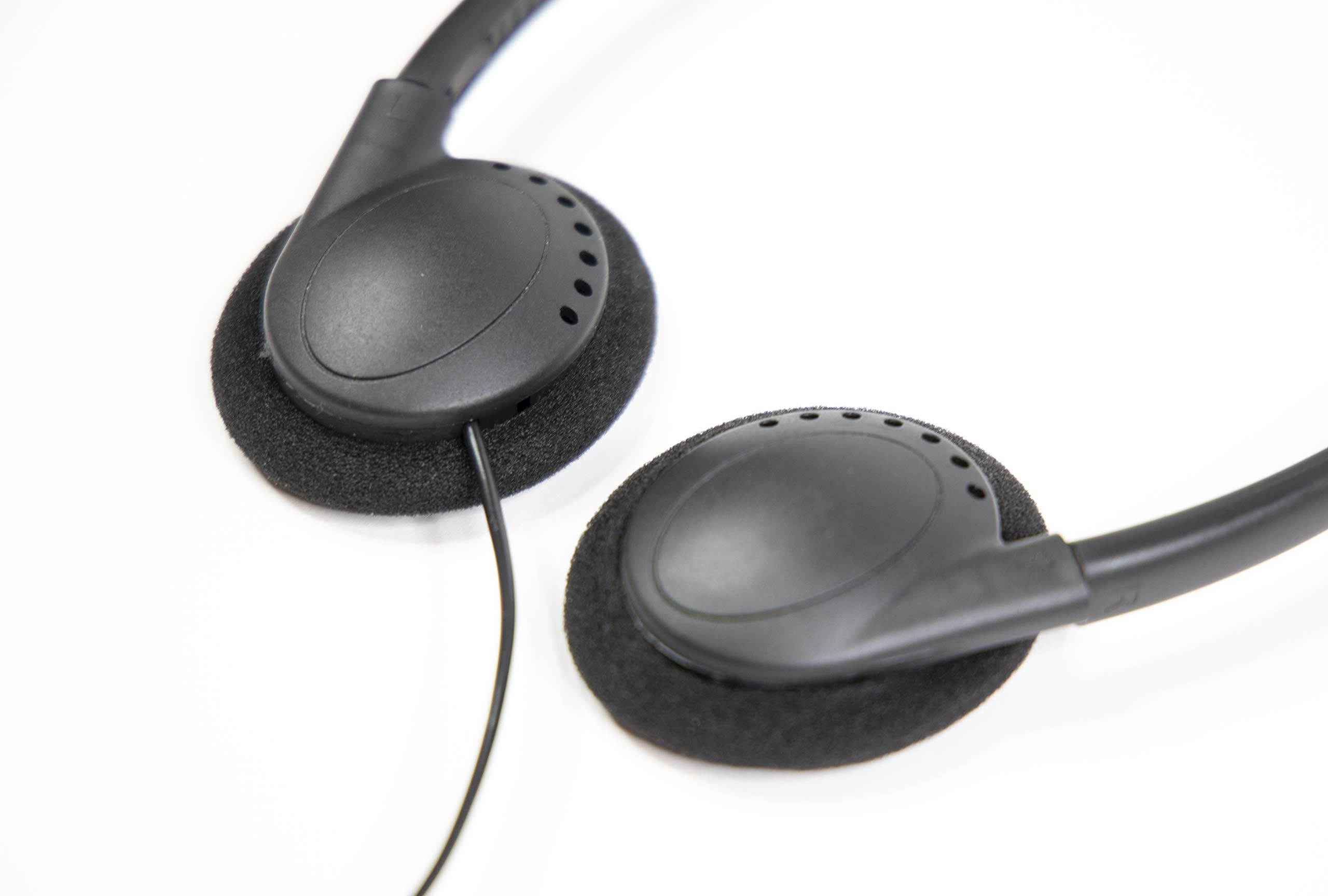 (30 Pack) Bulk Disposable Headphones - Adjustable & Reusable for School, Library, Classroom, Airplane, Hospital, Museum, Hotel, Gym - Comfortable & Compact for Students & Travelers - Perfect for Online Learning, Audio Tours & Noise Isolation