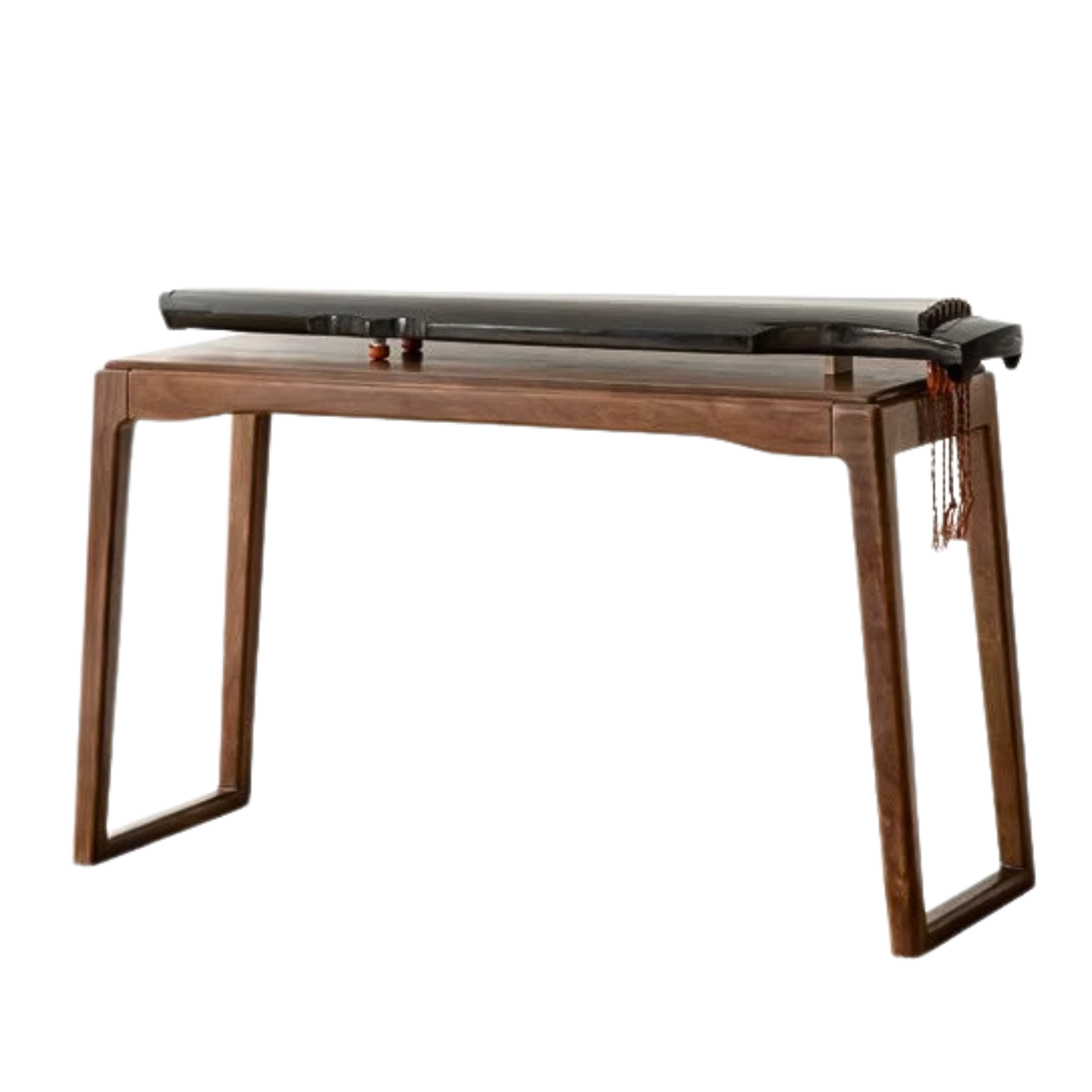 48x16.5x26.7 inch / 122x42x68 сm / Rich Dark Walnut color / Black walnut piano table