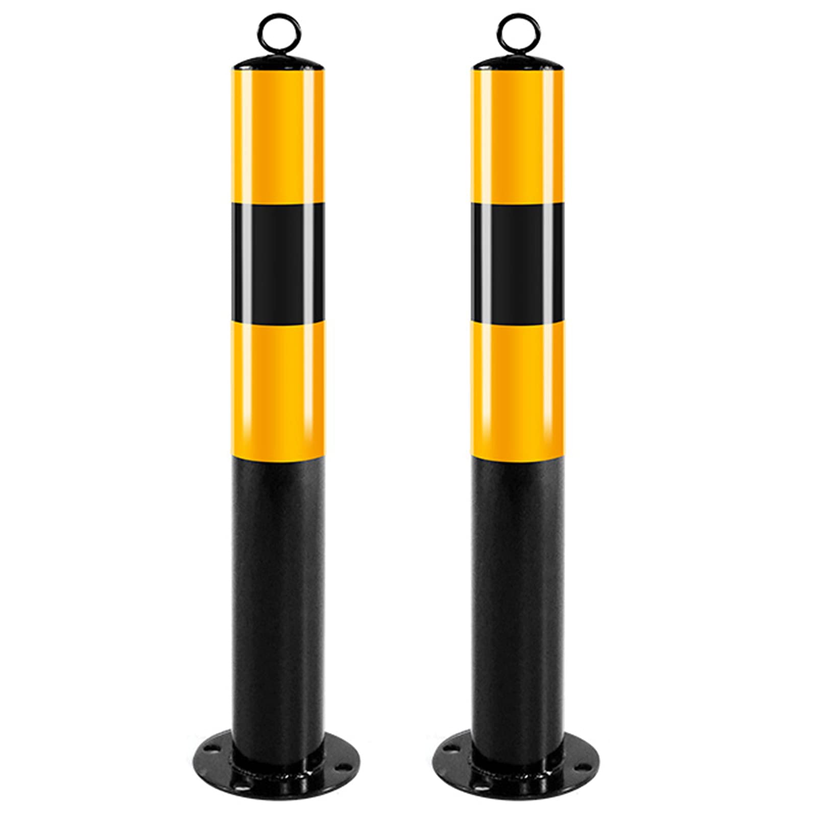 2 Pack Reflective Parking Cones - 600x76mm & 750x76mm Solid Road Markers for Garage Parking Assist | Driveway Safety, Construction Zone Warning, Nighttime Visibility