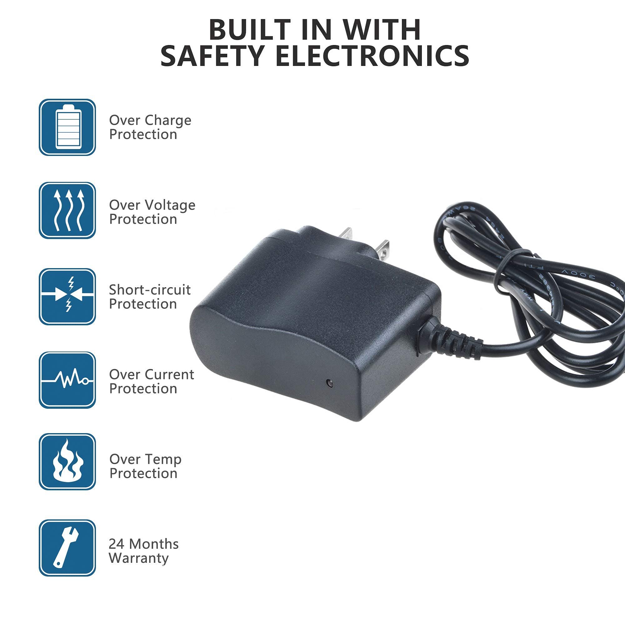 Original AC Adapter Charger Replacement for Nyne Vibe Portable Wireless Speaker - Power Supply Cord for Home, Travel & Outdoor Use