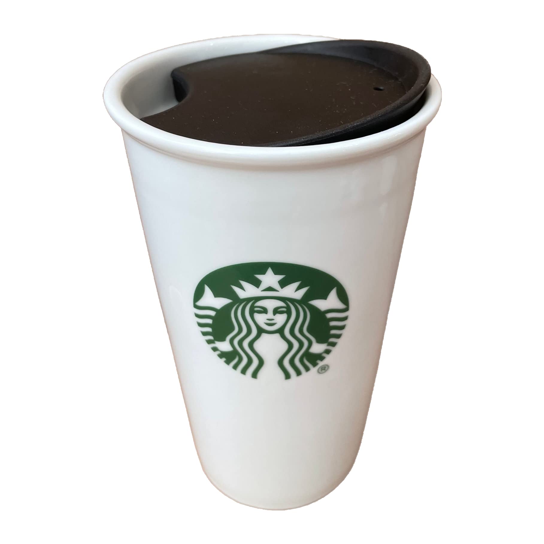 MIE Replacement Lid for Coffee Mug & Tea Cup - Compatible with Starbucks 10oz/12oz/16oz Ceramic Travel Mug, Tumbler & Cup Lids - Perfect for Hot/Cold Drinks On-The-Go, Office & Home Use
