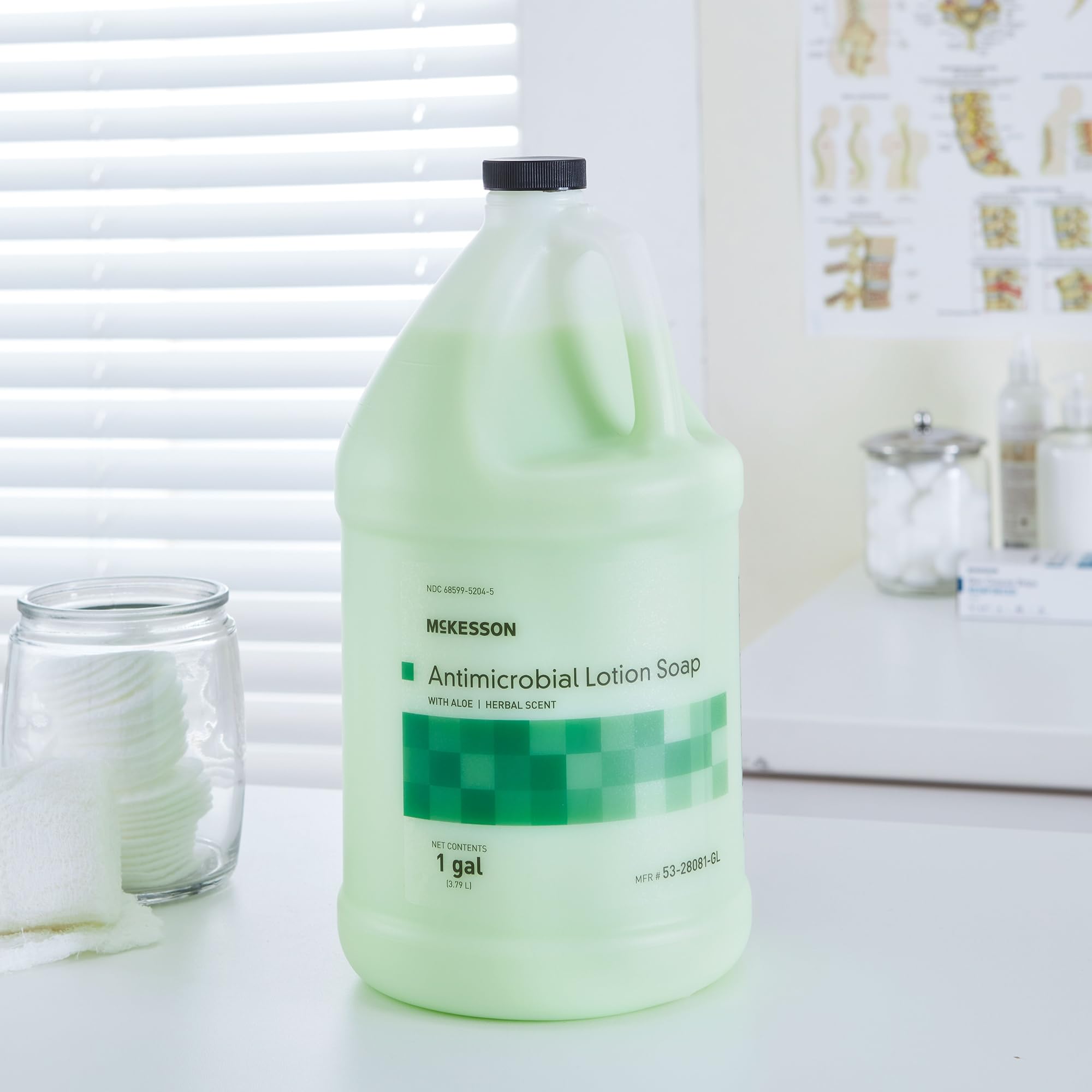 McKesson Antimicrobial Hand Soap with Aloe Vera - 1 Gallon Refill Bottle | Herbal Scent | Moisturizing & Medical-Grade Formula | Ideal for Hospitals, Clinics & Home Use | Keeps Hands Clean & Soft