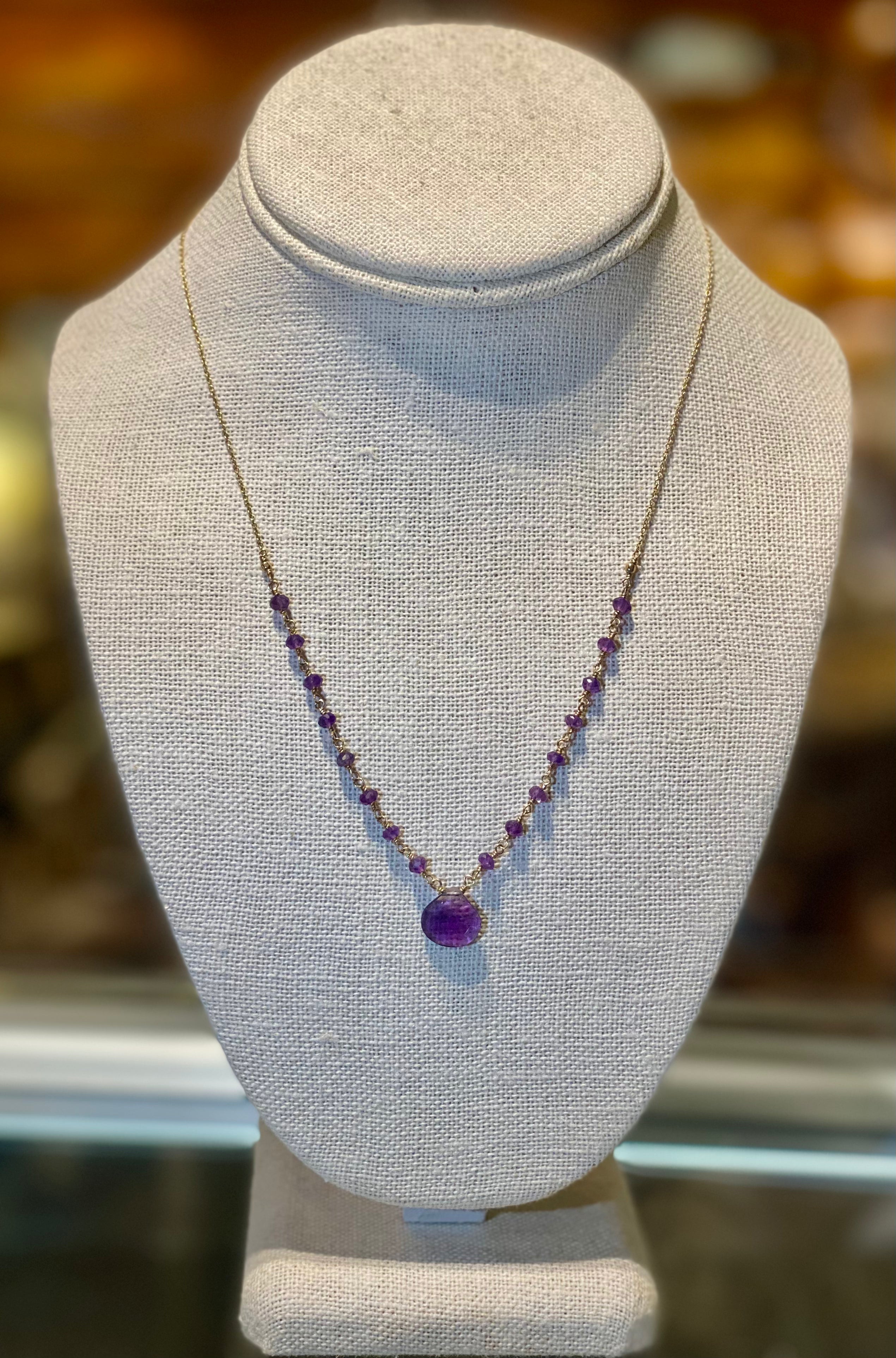 Elegant Stone Drop Necklace for Women - Handmade Dainty Pendant Jewelry - Perfect for Weddings, Parties & Everyday Wear