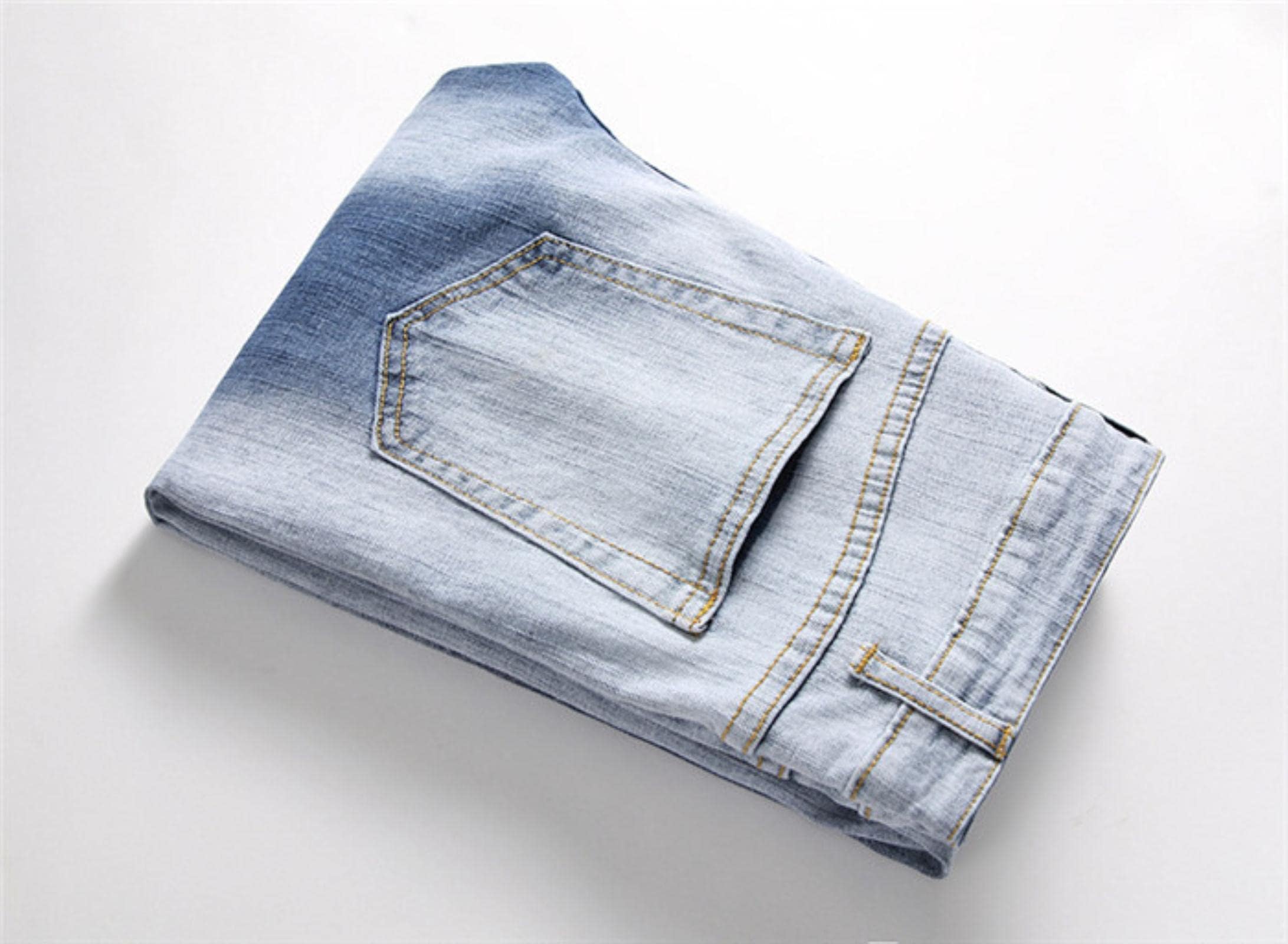 Retro Washed Slim Jeans for Men - Vintage Denim Over-The-Knee Pants | Perfect for Casual Wear, Street Style & Night Out