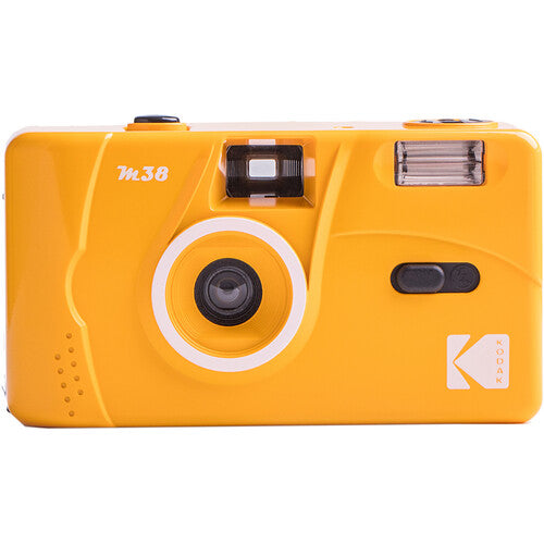 Kodak M38 35mm Film Camera with Built-in Flash - Retro Vintage Style (Yellow) for Travel, Street Photography & Gift Ideas