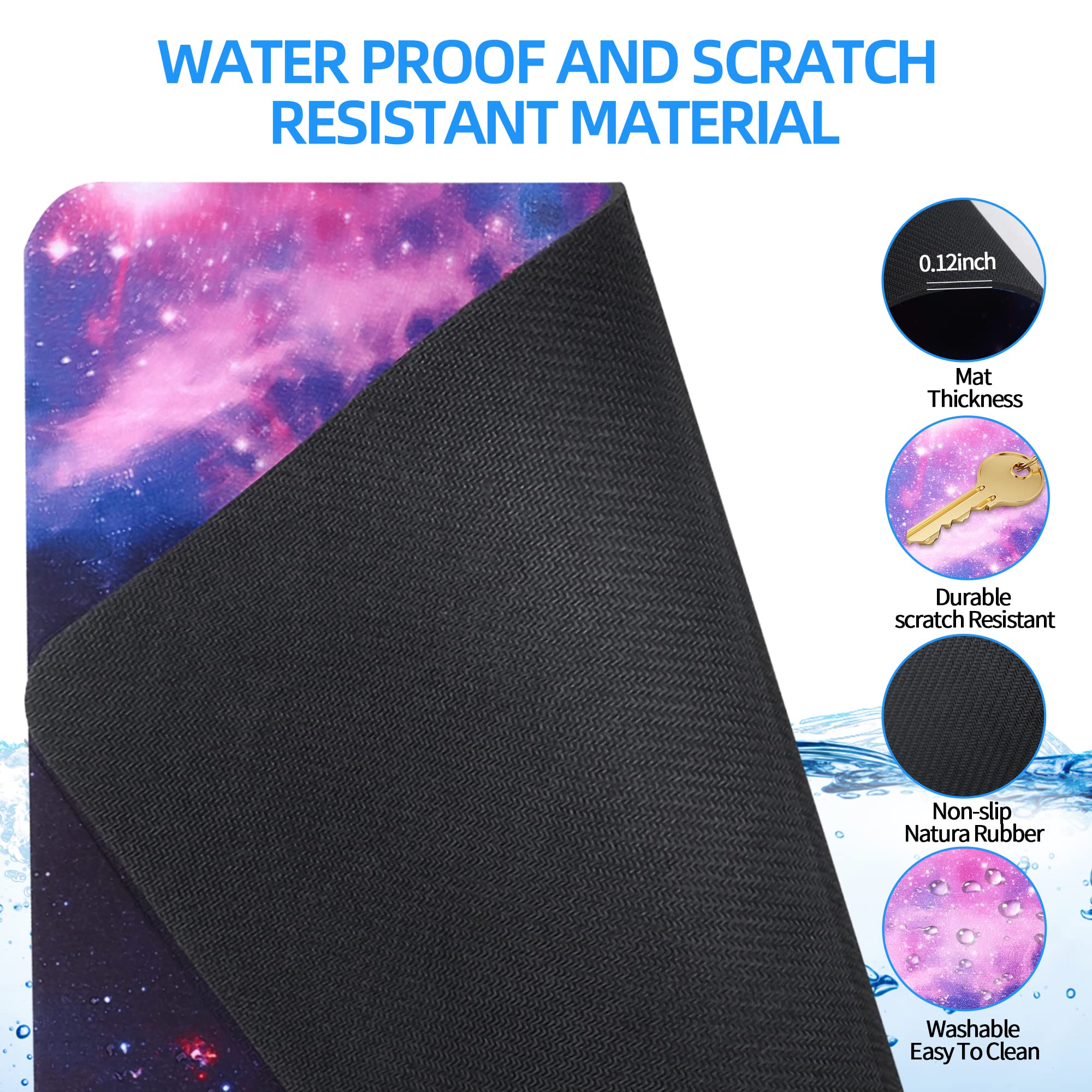 Upgraded Large Gaming Mouse Pad - 11.8x9.8 Inches Non-Slip Rubber Base Mouse Mat for PC, Laptop, Office & Home (Van Gogh Irises Design) | Perfect for Gaming, Work, and Graphic Design