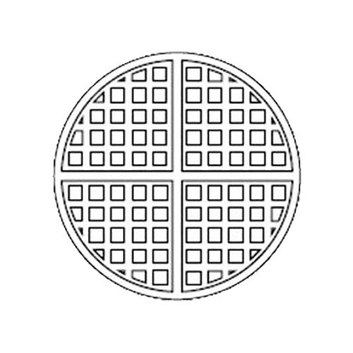 Equipex GES75 Commercial Single Round Waffle Maker - 220V Professional Waffle Iron for Restaurants, Cafes & Breakfast Buffets - Perfect for Belgian Waffles, Pancakes & Desserts