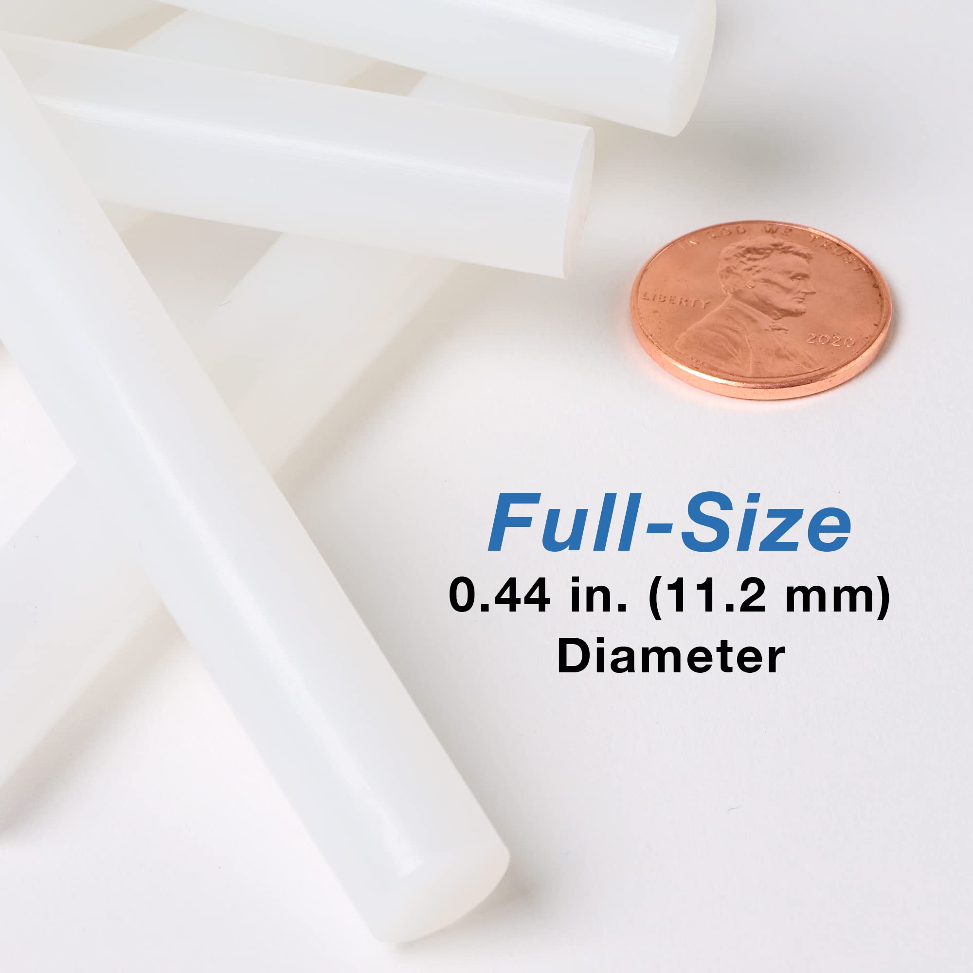 AdTech Stringless Premiere 50ct Hot Glue Sticks - 10 Inch Full Size White Glue Sticks for DIY Crafts, Woodworking & Home Repairs (50-Pack)