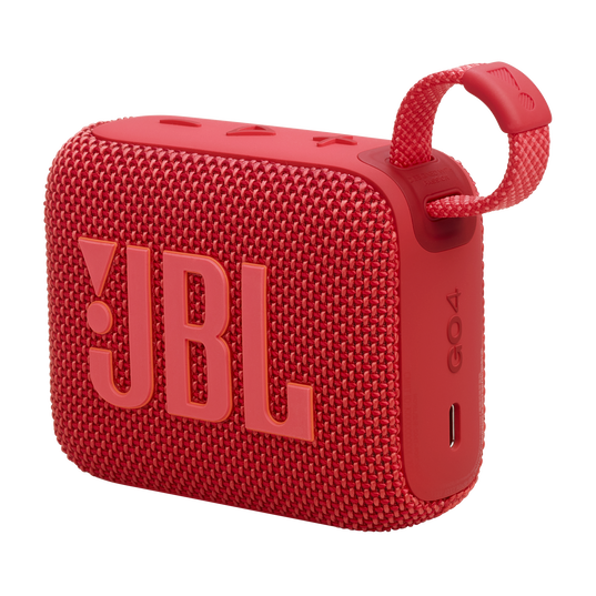 JBL GO 4 Portable Bluetooth Speaker - Wireless, Waterproof, 10 Hours Playtime - Perfect for Outdoor Adventures, Beach Parties & Home Use (Red)
