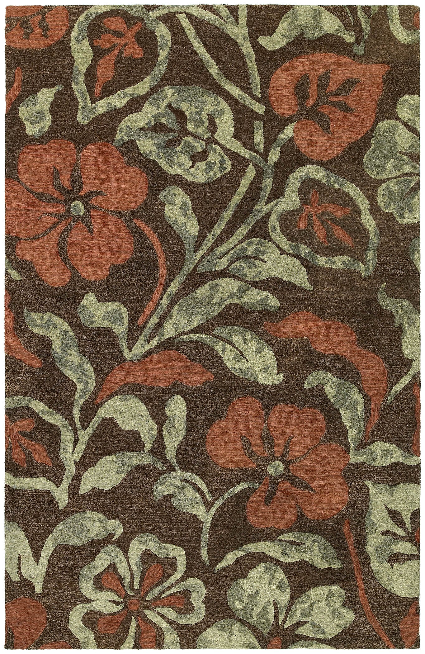 Kaleen Lily in The Valley - 12 Handmade Rectangular Rugs in Brown | Boho Chic Home Decor for Living Room, Bedroom & Office