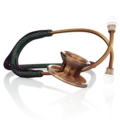 MDF Vulcan Cyprium MD One Epoch Lightweight Titanium Stethoscope for Adults - Professional Vulcan Tube & Cyprium Chestpiece Headset (MDF777TVCCP) - Ideal for Doctors, Nurses, and Medical Professionals in Hospitals & Clinics