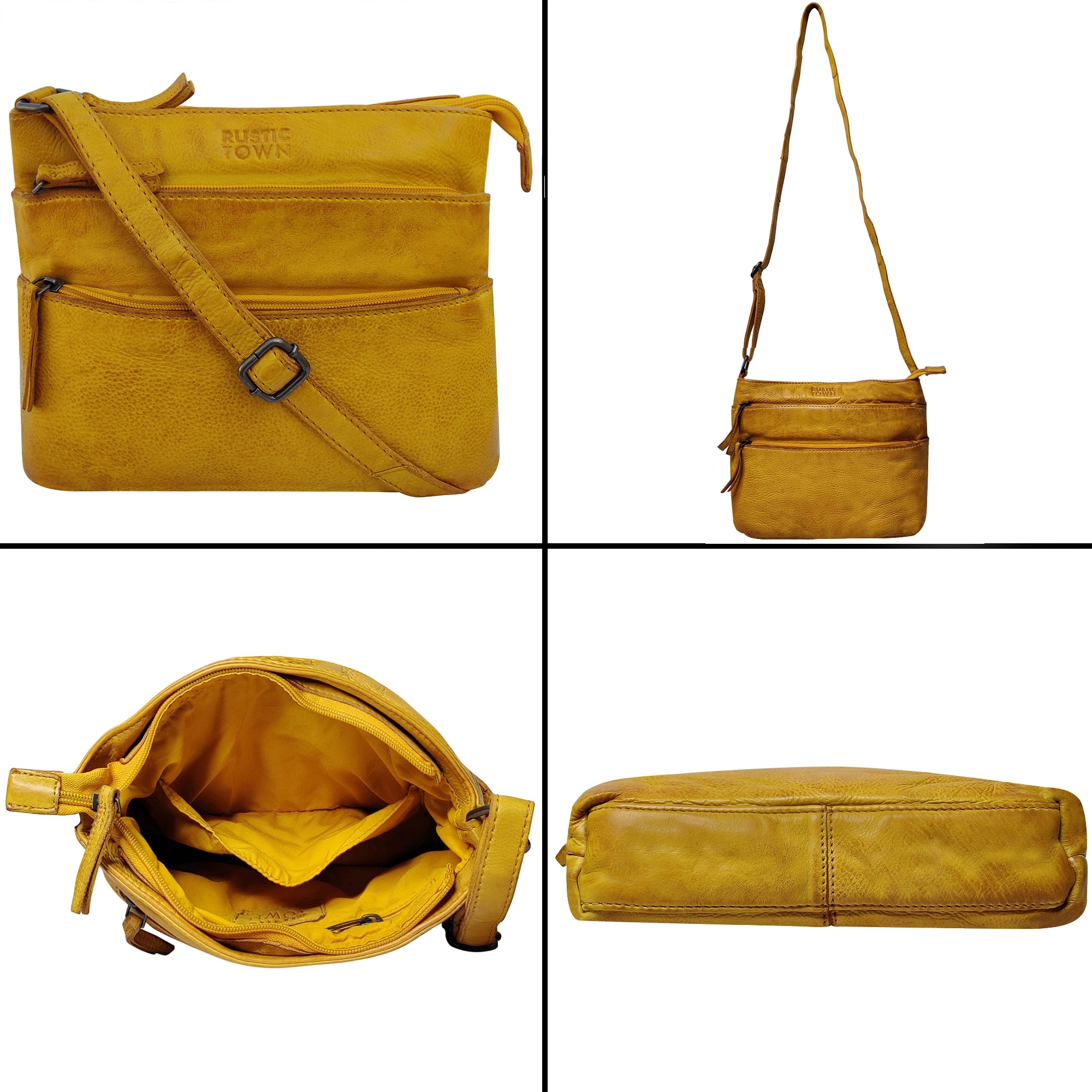 Stylish Yellow Leather Crossbody Bag for Women - Perfect for Everyday Use, Travel & Shopping