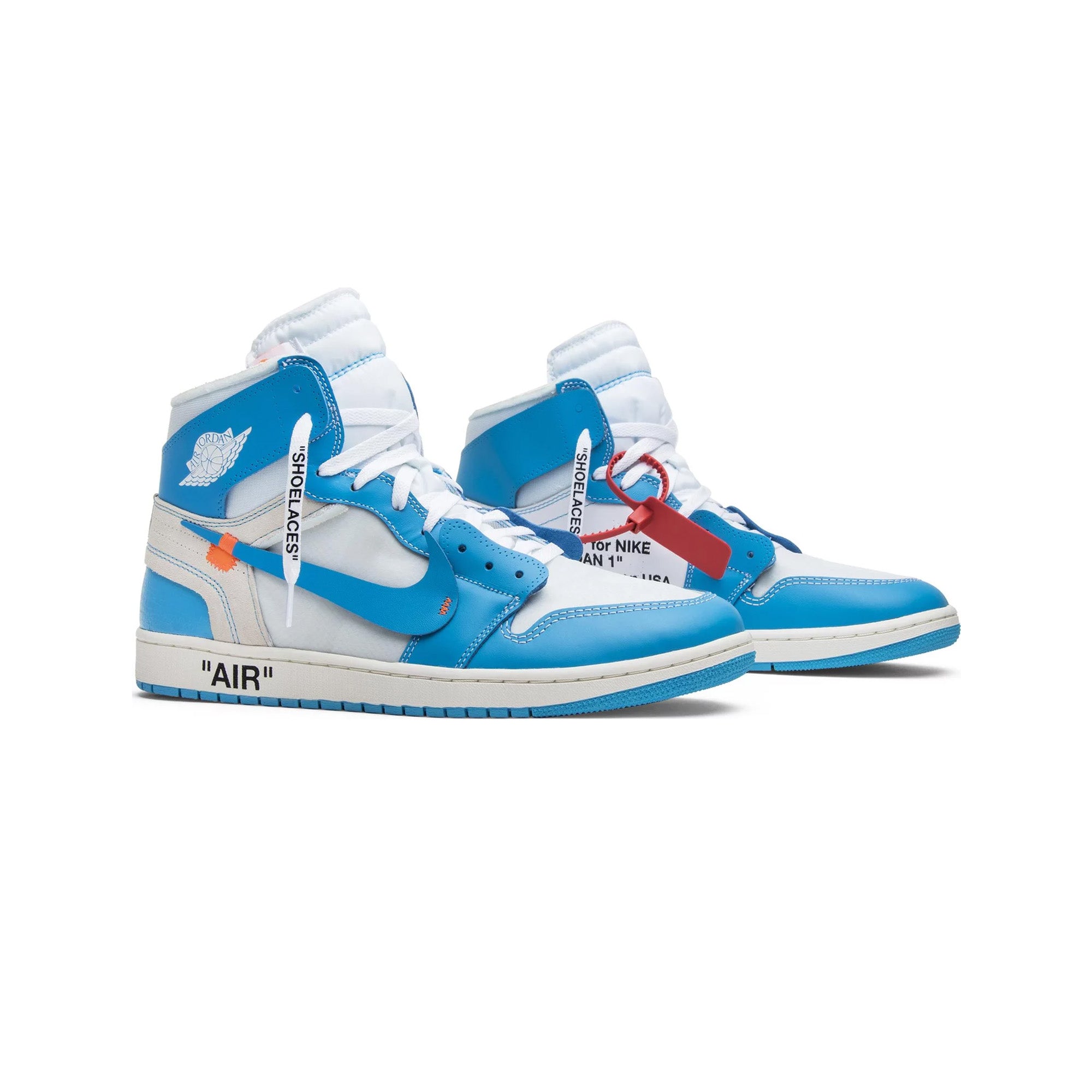 Authentic Air Jordan 1 x Off-White 'UNC' Retro High OG Sneakers (2018 Release) - Limited Edition Basketball Shoes for Streetwear & Sneaker Collectors