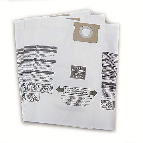 DVC Shop Vac Type J 906-73-00 16-22 Gallon Vacuum Cleaner Bags (45 Pack) | Made in USA | Compatible with Shop Vac Wet/Dry Vacuums | Ideal for Home, Garage & Workshop Cleaning