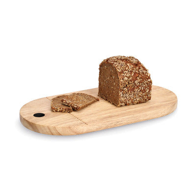 Premium Rubberwood Oval Cutting Board - Durable & Eco-Friendly Kitchen Essential for Chopping, Slicing & Food Prep
