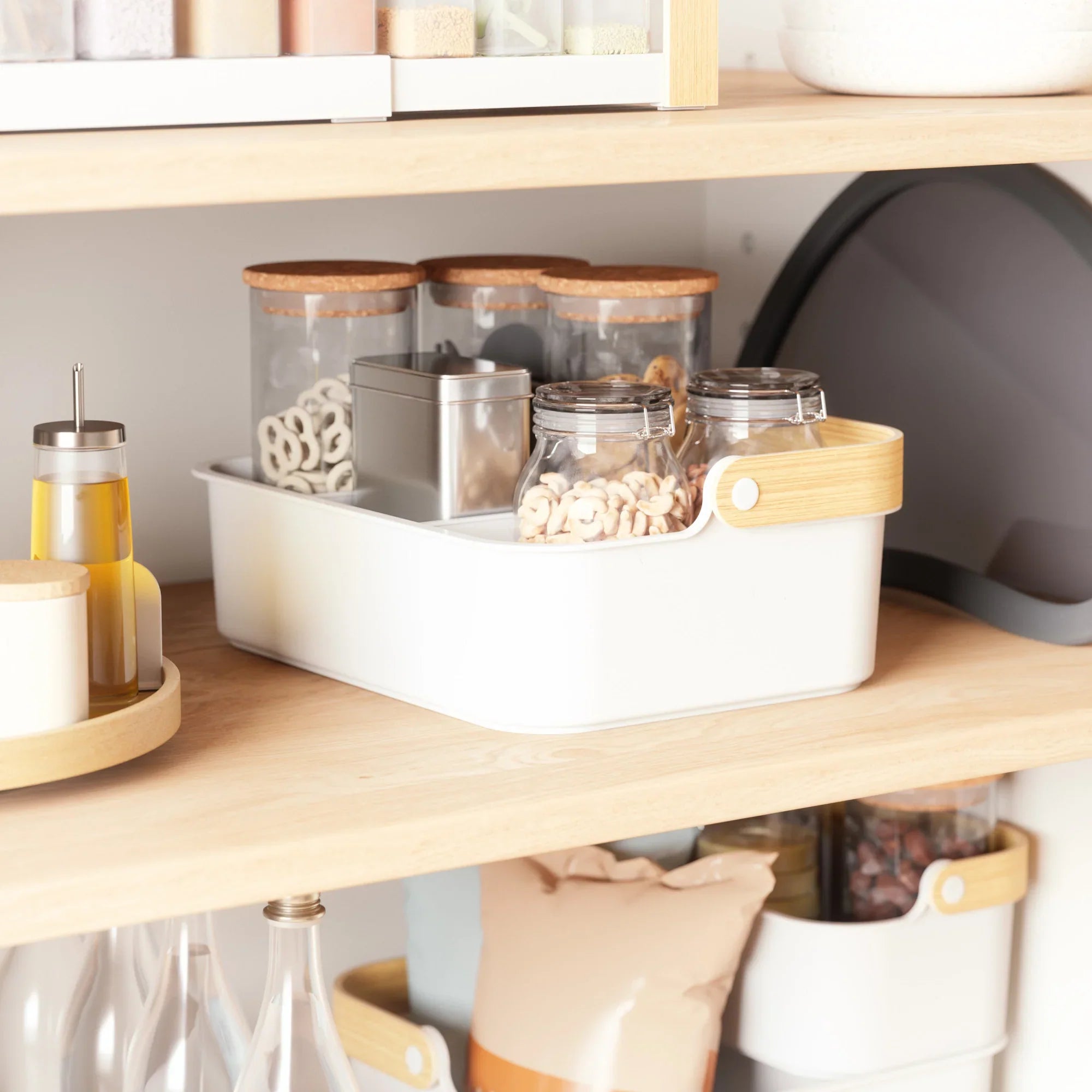 Bellwood Stackable Storage Bins - Organize Closet, Kitchen & Office - Durable Plastic Bins in Multiple Sizes (Set of 3) - Perfect for Home Organization & Decluttering