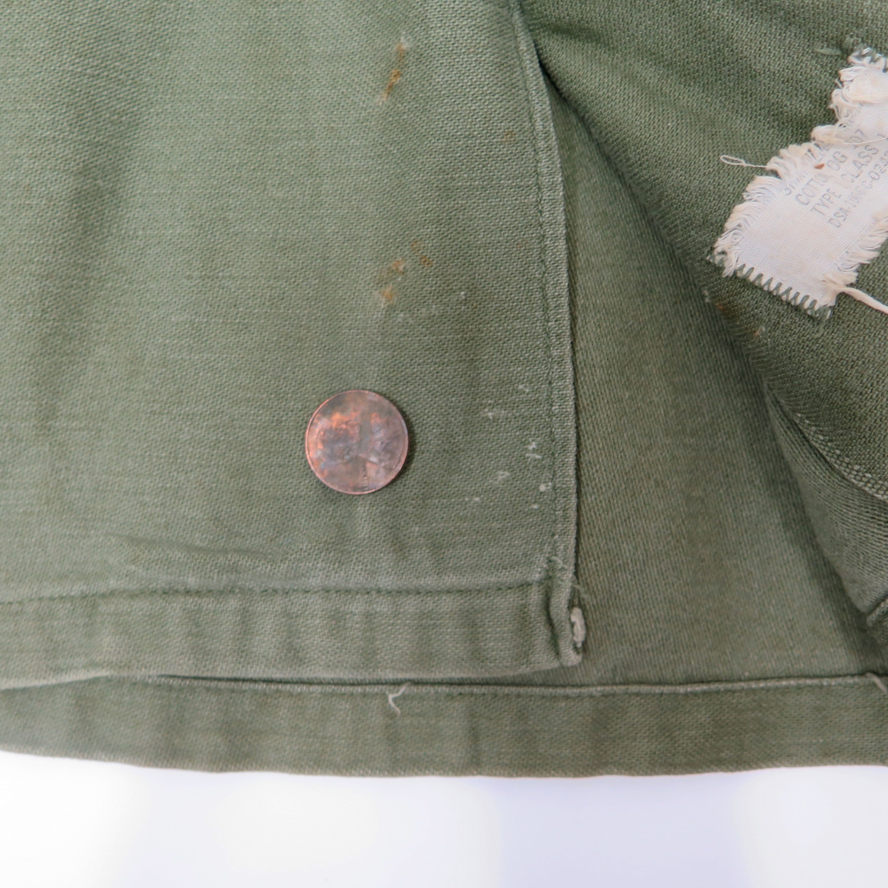Vintage 1967 US Army Utility Shirt P64 with South Carolina National Guard Old Ninety Six Manager Patch - Authentic Military Surplus for Collectors & Reenactments
