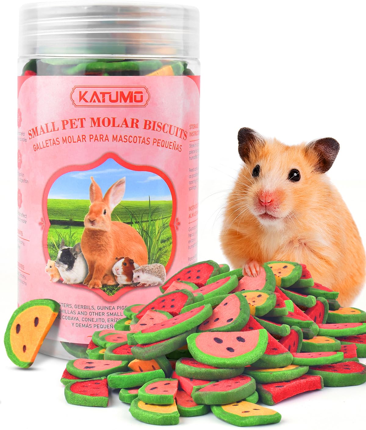KATUMO 65PCS Natural Rabbit Chew Toys - Timothy Hay Sticks for Bunnies, Small Animal Dental Treats & Molar Toys | Perfect for Cage Enrichment, Teething Relief & Bonding Time with Your Pet Rabbit