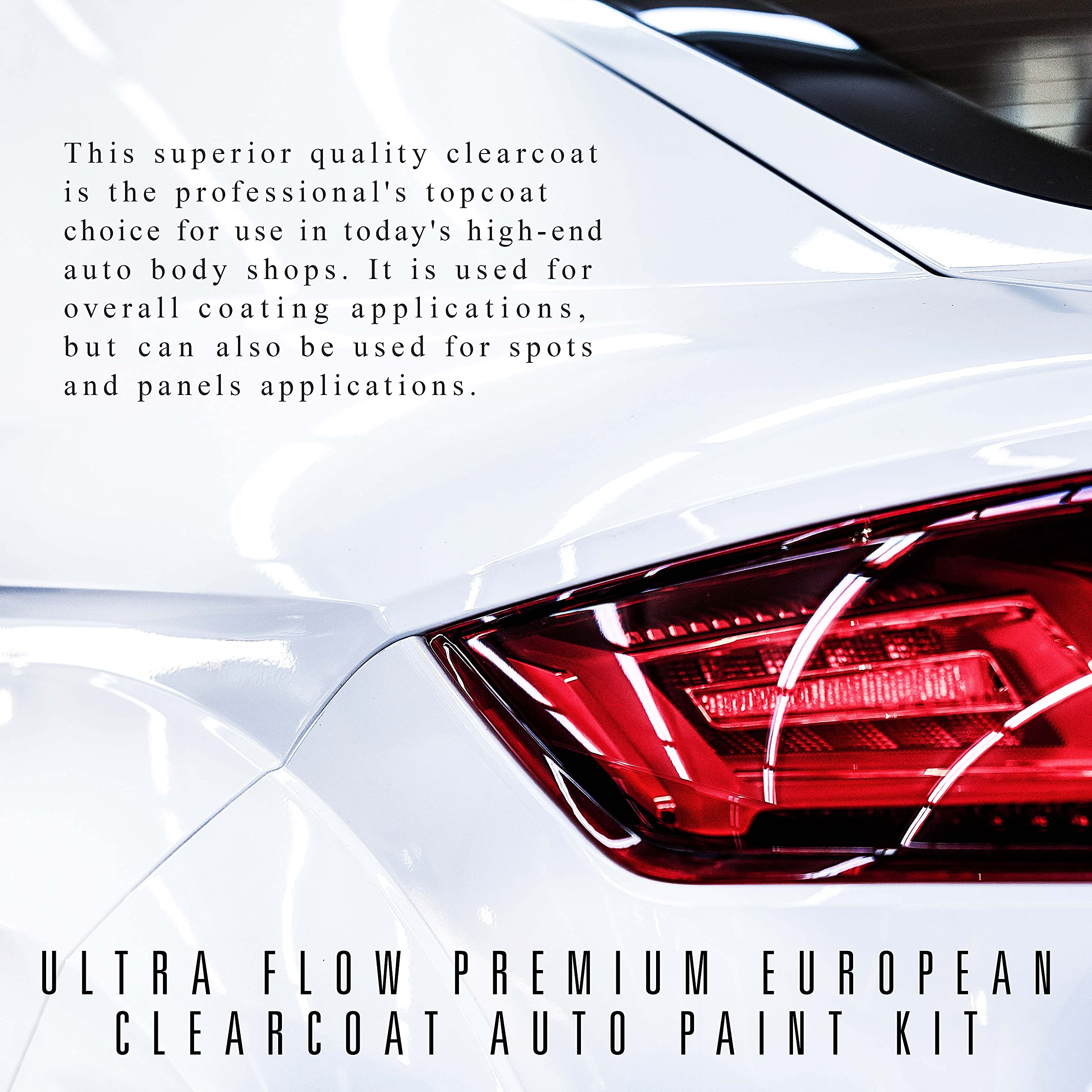 Restoration Shop Ultra Flow Premium Euro Clear 2:1 Ratio 1 Quart Kit with 1-Pint Hardener - High Gloss Automotive Paint Clear Coat for Cars, Trucks & Motorcycles - Perfect for DIY Restoration & Professional Auto Body Shops