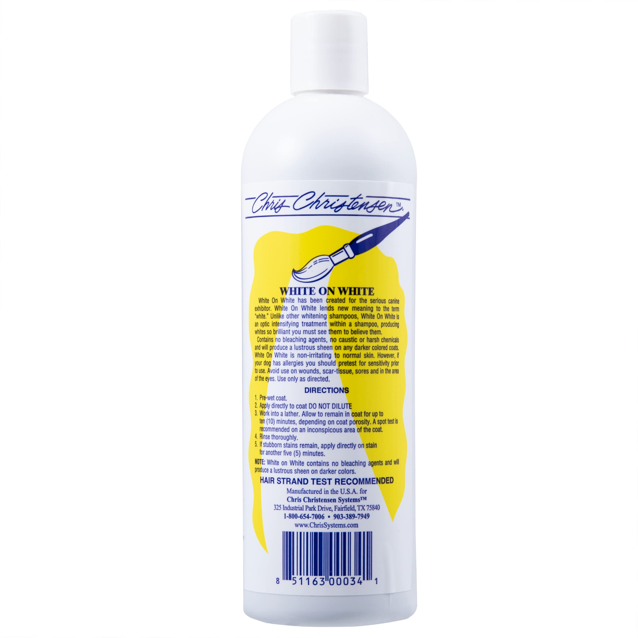 Chris Christensen White on White Treatment Shampoo & Big K Slicker Brush Bundle - Professional Dog Grooming Kit for Doodles, Poodles & Long-Haired Breeds | Made in USA | Perfect for Home & Salon Use