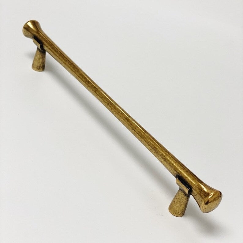 Antique Brass Hourglass Tuscany Drawer Pulls and Knobs - Vintage Cabinet Hardware for Kitchen, Bathroom & Furniture (Set of 10)