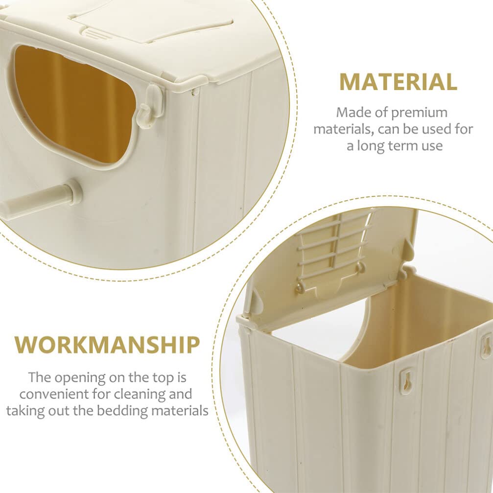 Alipis 3-Pack Plastic Bird Nesting Box for Parakeets & Finches - Durable Breeding House for Pet Birds - Ideal for Aviaries, Cages & Outdoor Use