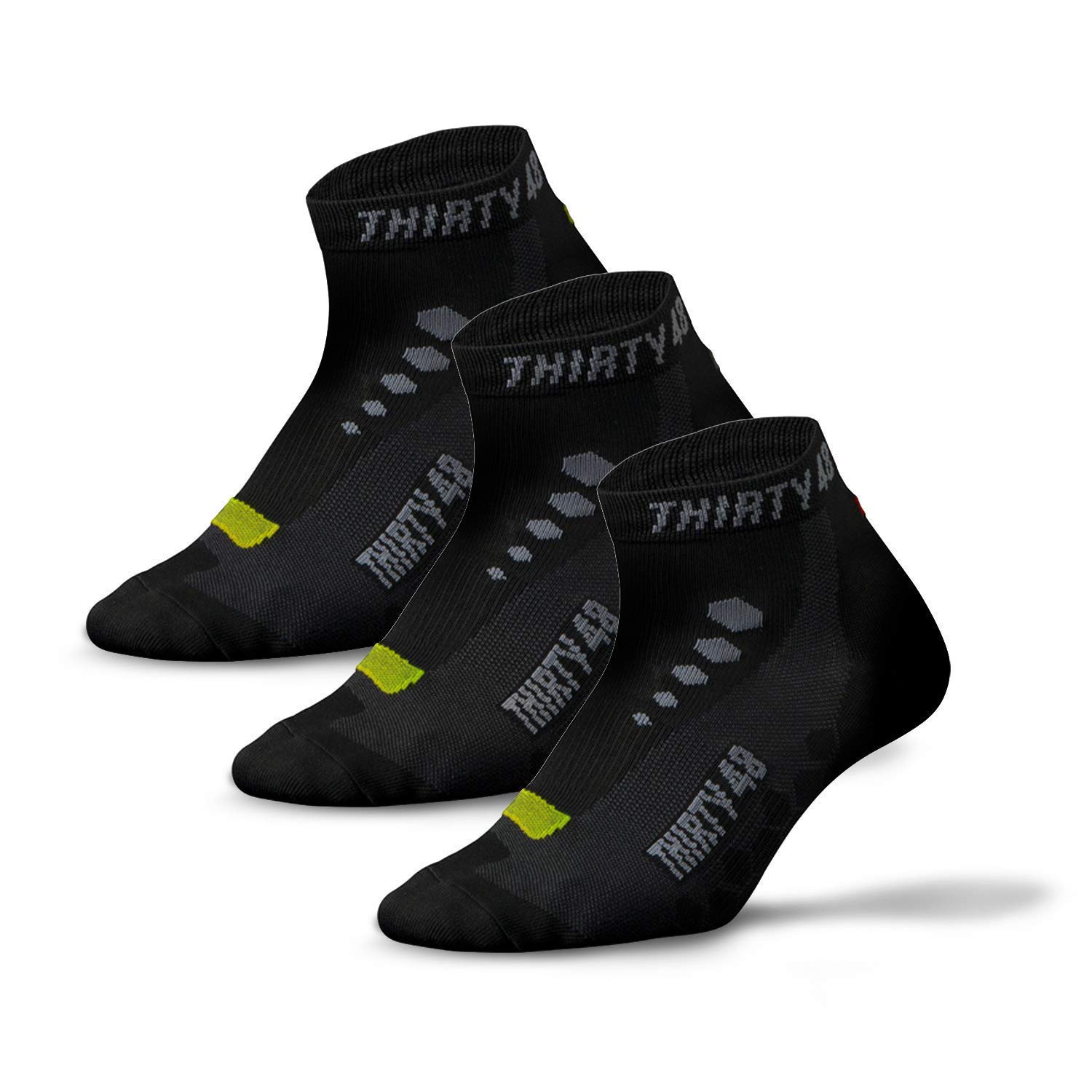 Thirty48 Low Cut Cycling Socks for Men & Women - Breathable Unisex Athletic Socks for Road Biking, Mountain Biking & Indoor Cycling | Comfortable Sports Socks for Gym, Running & Workout