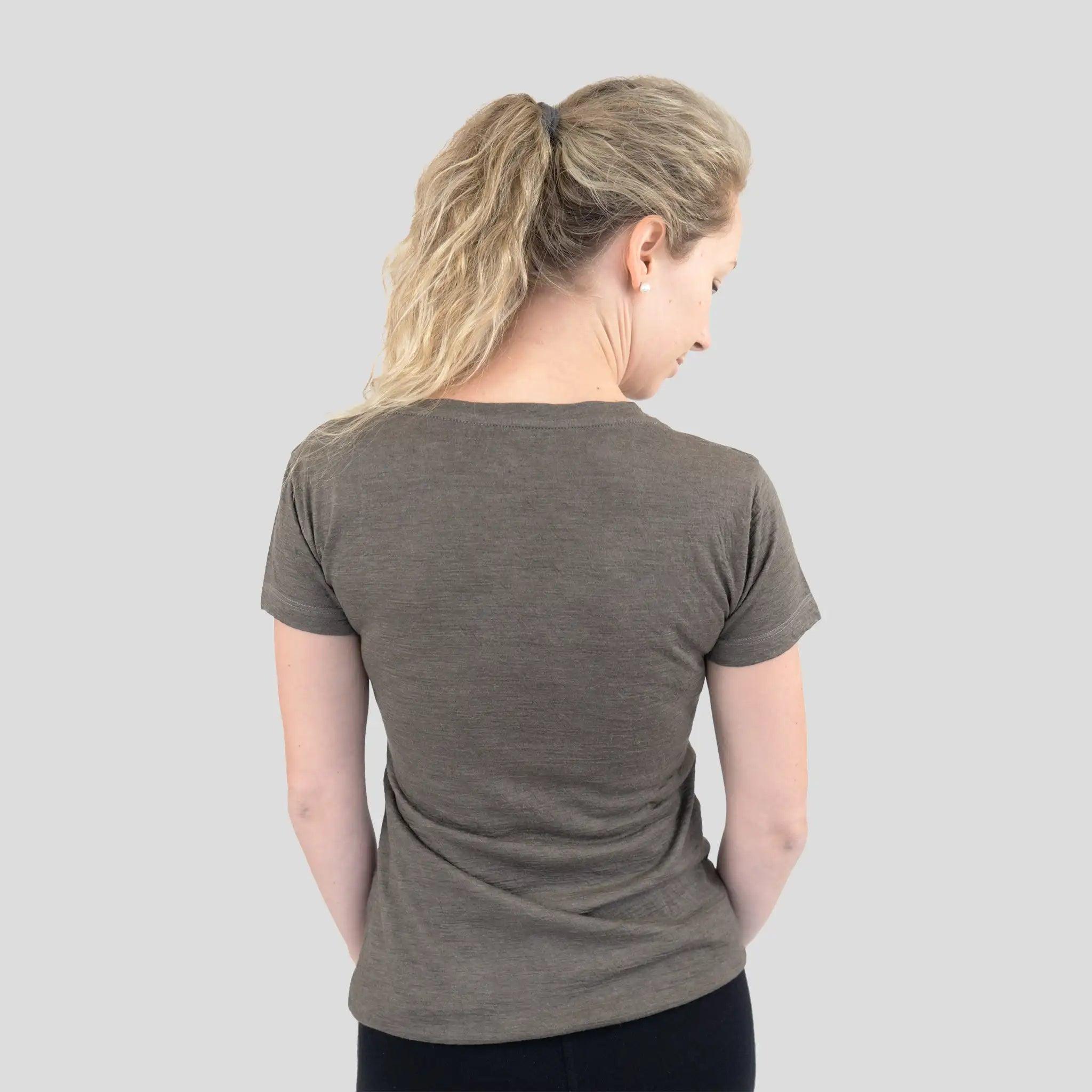 Ultralight 160 Women's Alpaca Wool V-Neck T-Shirt - Soft & Breathable for Travel, Hiking & Everyday Wear