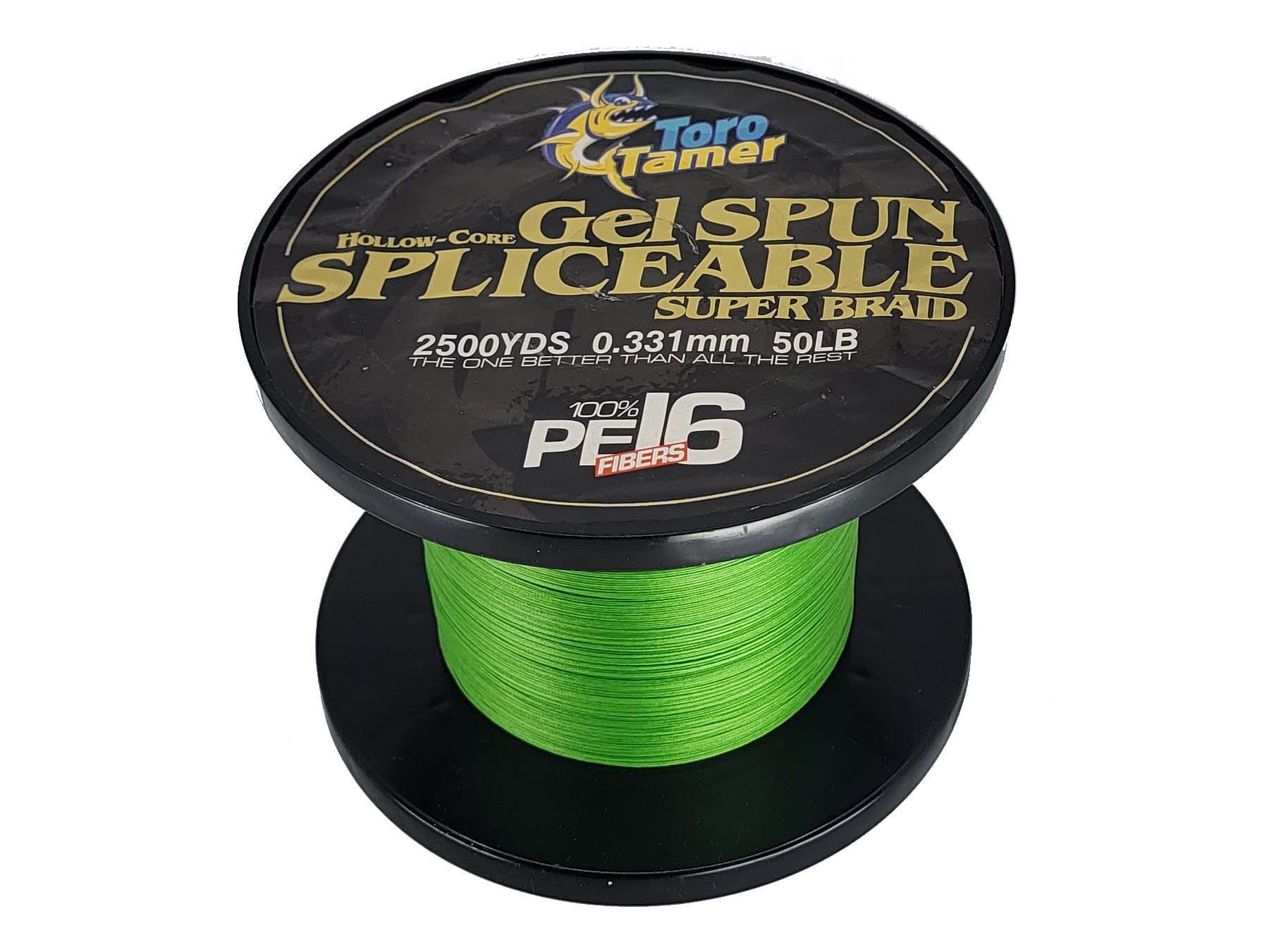 **Toro Tamer 16 Strand Hollow Braid Fishing Line - 2500 Yards - High Strength & Durability for Offshore & Big Game Fishing**    **使用场景:** Perfect for deep-sea fishing, trolling, and targeting large game fish like tuna, marlin, and swordfish.