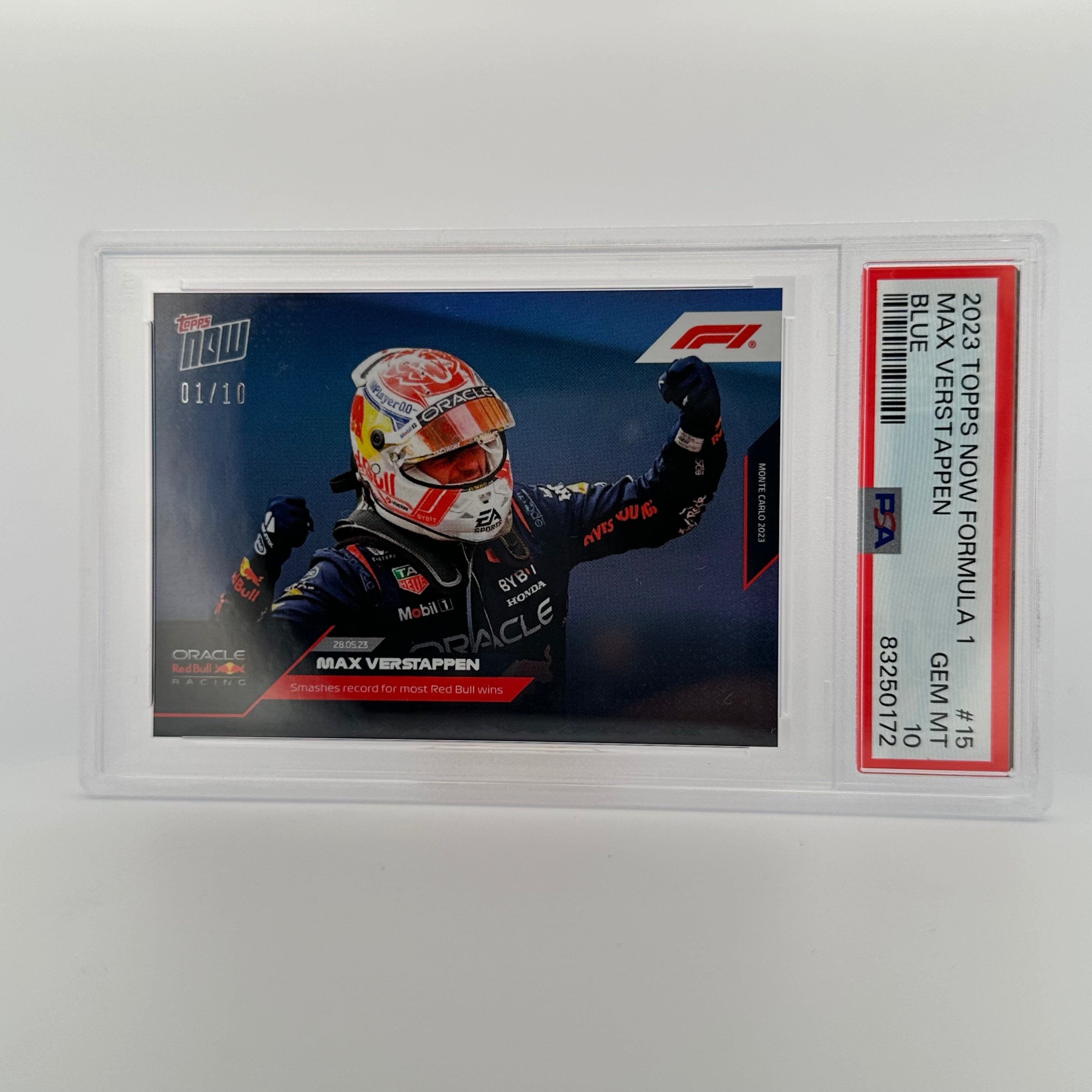 PSA 10 Graded 2001/10 Max Verstappen #15 Blue Racing Card - Perfect for Collectors, Sports Memorabilia Fans & Formula 1 Enthusiasts