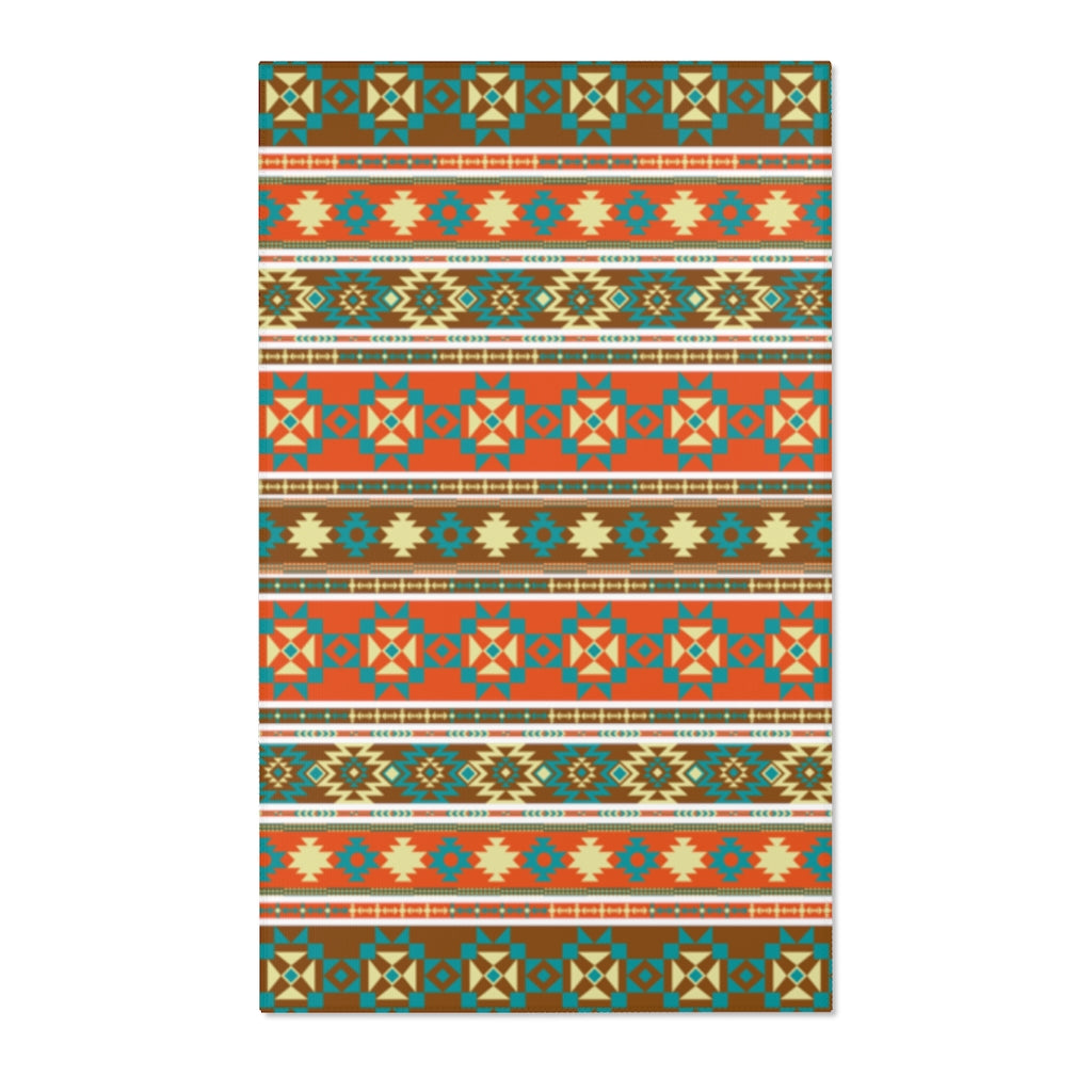Southwest Aztec Print Area Rugs - Non-Slip Boho Chic Tribal Design Rug for Living Room, Bedroom & Dorm Decor