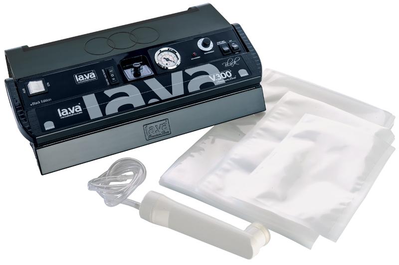 Lava Vacuum Sealer V.300 - Premium Black Limited Edition Food Saver for Sous Vide, Meal Prep & Freezer Storage | Airtight Kitchen Appliance for Freshness Preservation