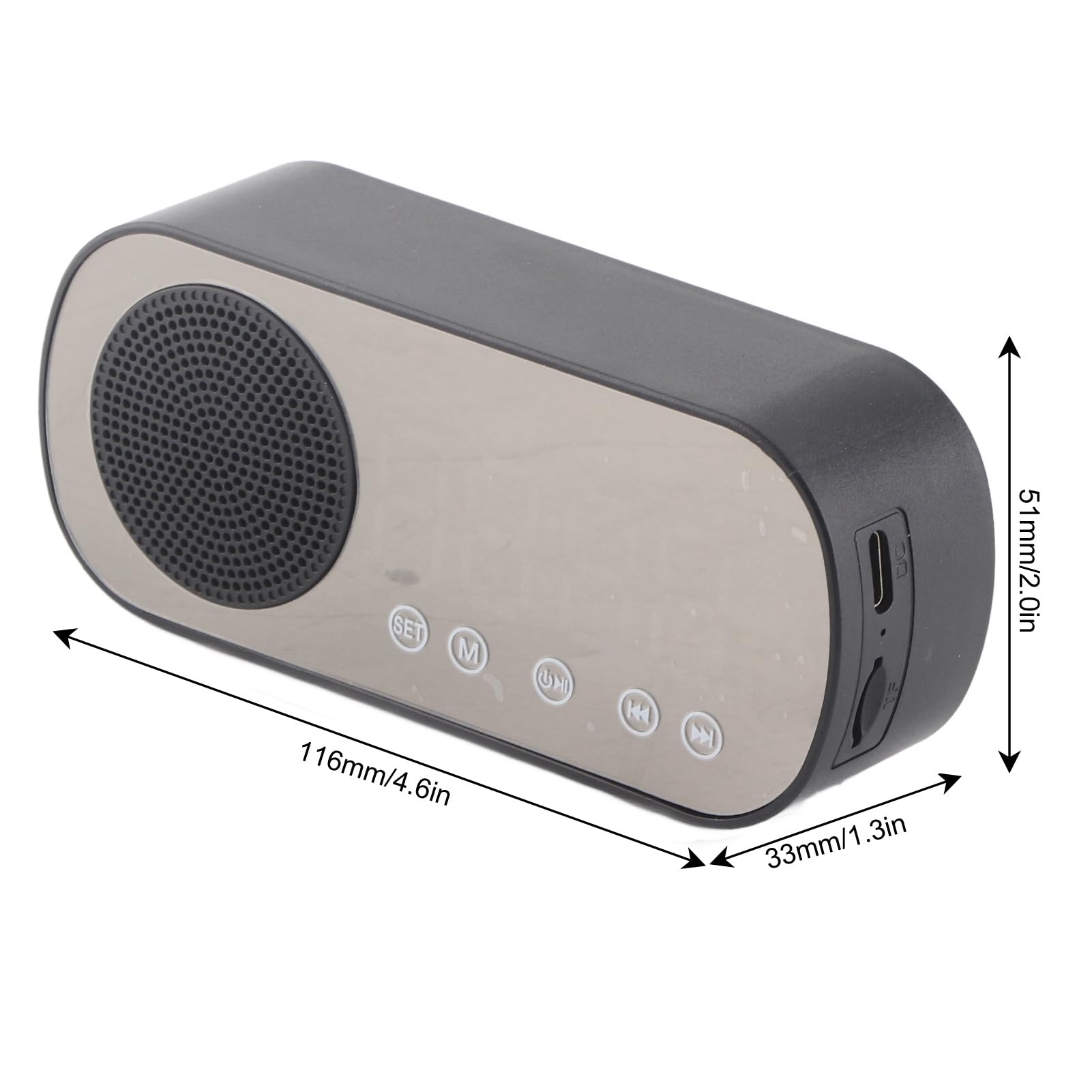 Digital Alarm Clock Radio with Speaker - Bedside Clock for Bedroom, Home & Office | Wake Up to Music, FM Radio & Snooze Function