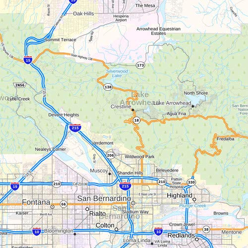 San Bernardino County California Wall Map - 48 x 36 Inch Laminated Large Detailed Map for Home, Office, or Classroom Decor