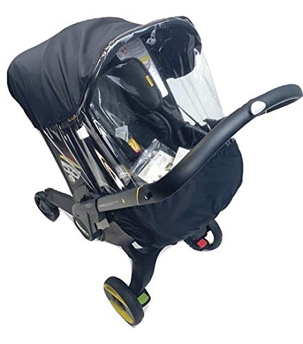 Doona Infant Car Seat Rain and Wind Cover - Waterproof & Windproof Protection for Baby Stroller - Perfect for Outdoor Walks, Travel, and Inclement Weather