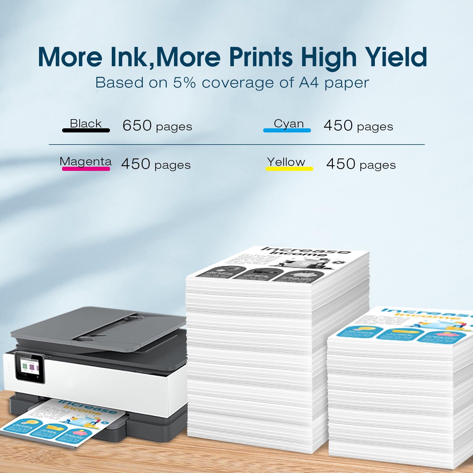 HP 61XL Black & Tri-Color Ink Cartridge Combo Pack - Replacement for HP Envy 5530 4502, DeskJet 1510 2510, Officejet 4635 4630 4632 2621 Printers - High Yield Printing for Home & Office Documents, Photos, and School Projects