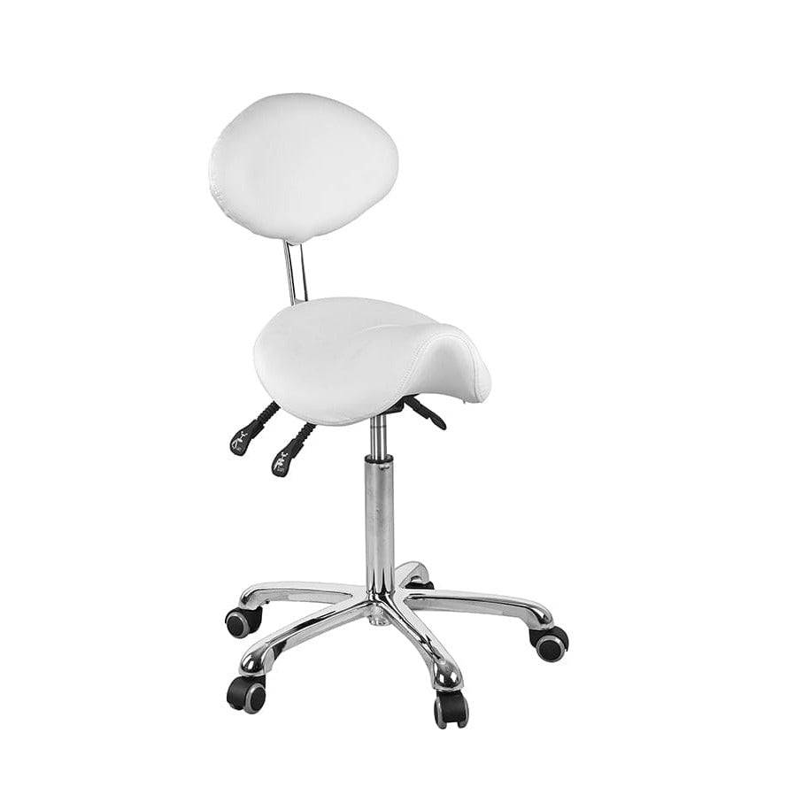 Professional Adjustable Beautician & Salon Stool with Backrest - Heavy Duty Hydraulic Styling Chair for Hairdressers, Barbers, Makeup Artists - Perfect for Salons, Spas & Home Beauty Stations