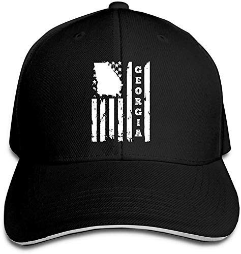 Georgia State American Flag Unisex Trucker Hat - Adjustable Dad Baseball Cap for Men & Women - Perfect for Driving, Outdoor Sports & Patriotic Events