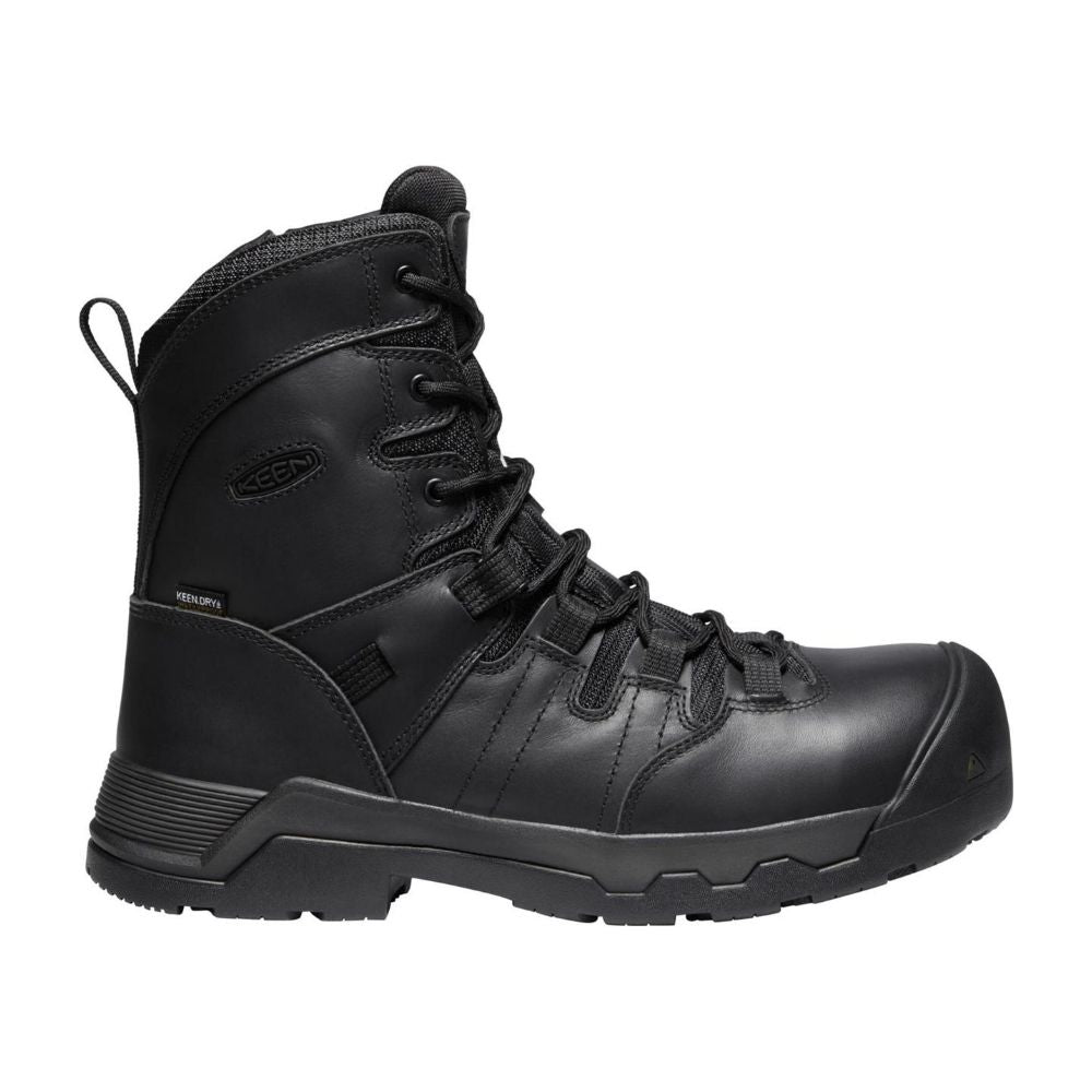Keen Oshawa Men's 8-Inch Composite Toe Waterproof Work Boots with Side Zipper - Durable Safety Shoes for Construction, Warehouse & Outdoor Work (Model 1022107)