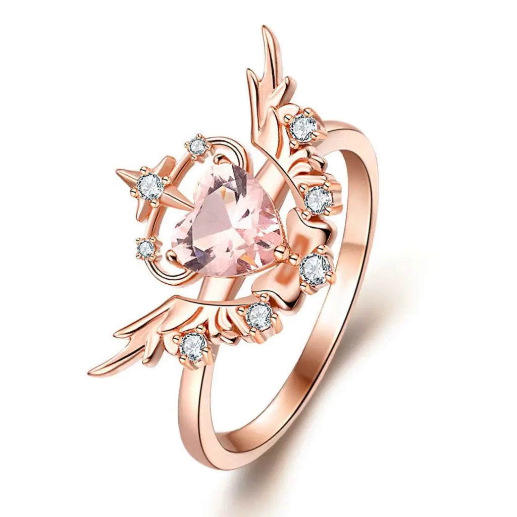 Camilla Ring - Sunset Pink Petite Stackable Ring for Women, Dainty Minimalist Jewelry for Everyday Wear, Perfect Gift for Her - Wedding, Anniversary, Date Night