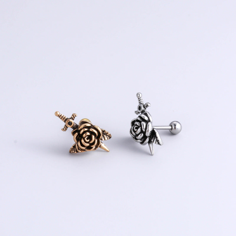 20G Surgical Steel Cartilage Skull Earrings - Tragus Stud Piercing Jewelry for Men & Women | Gothic Punk Style Body Jewelry for Everyday Wear and Special Occasions