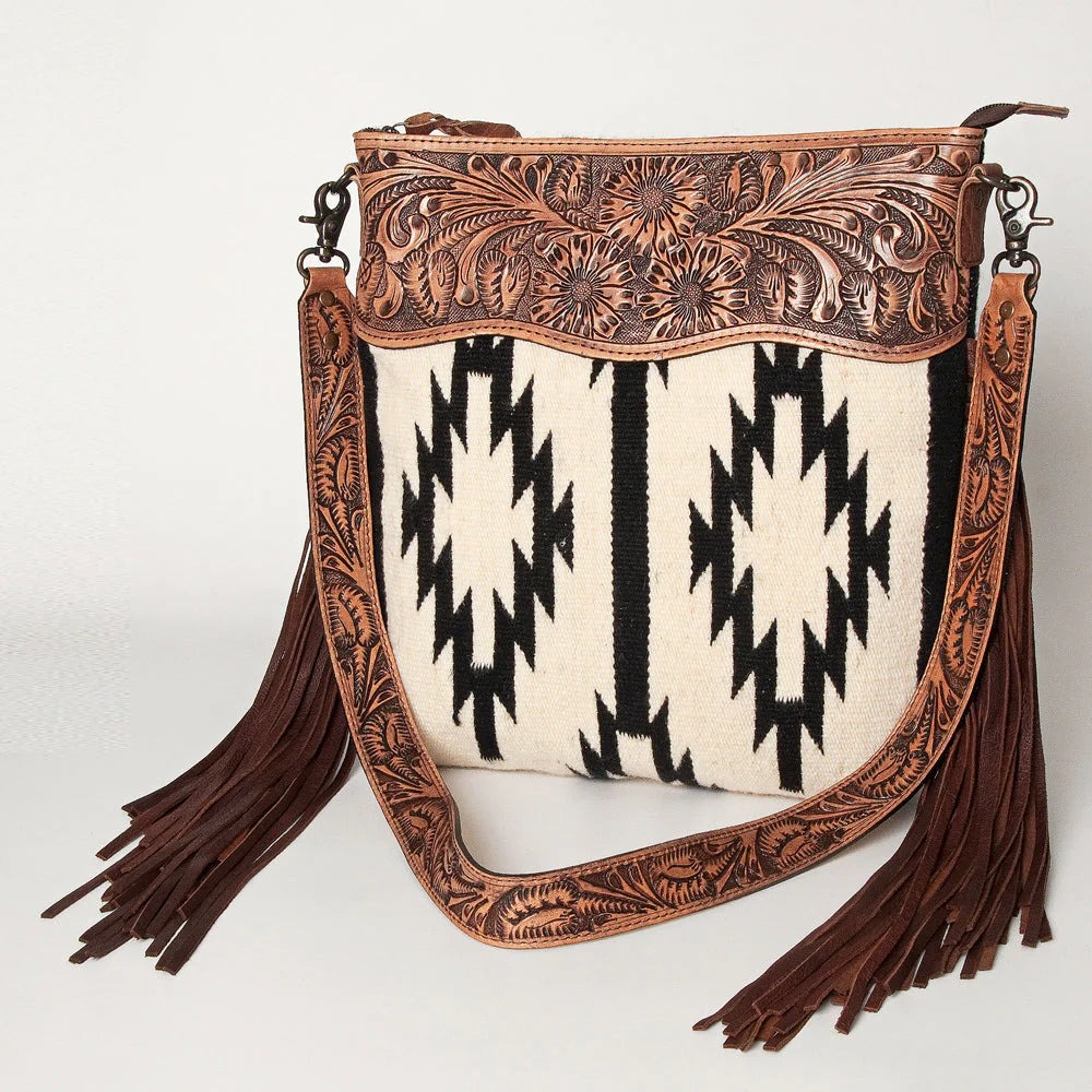 Stylish Black & White Aztec Print Purse for Women | Trendy Crossbody Bag | Perfect for Casual Outings, Parties & Travel