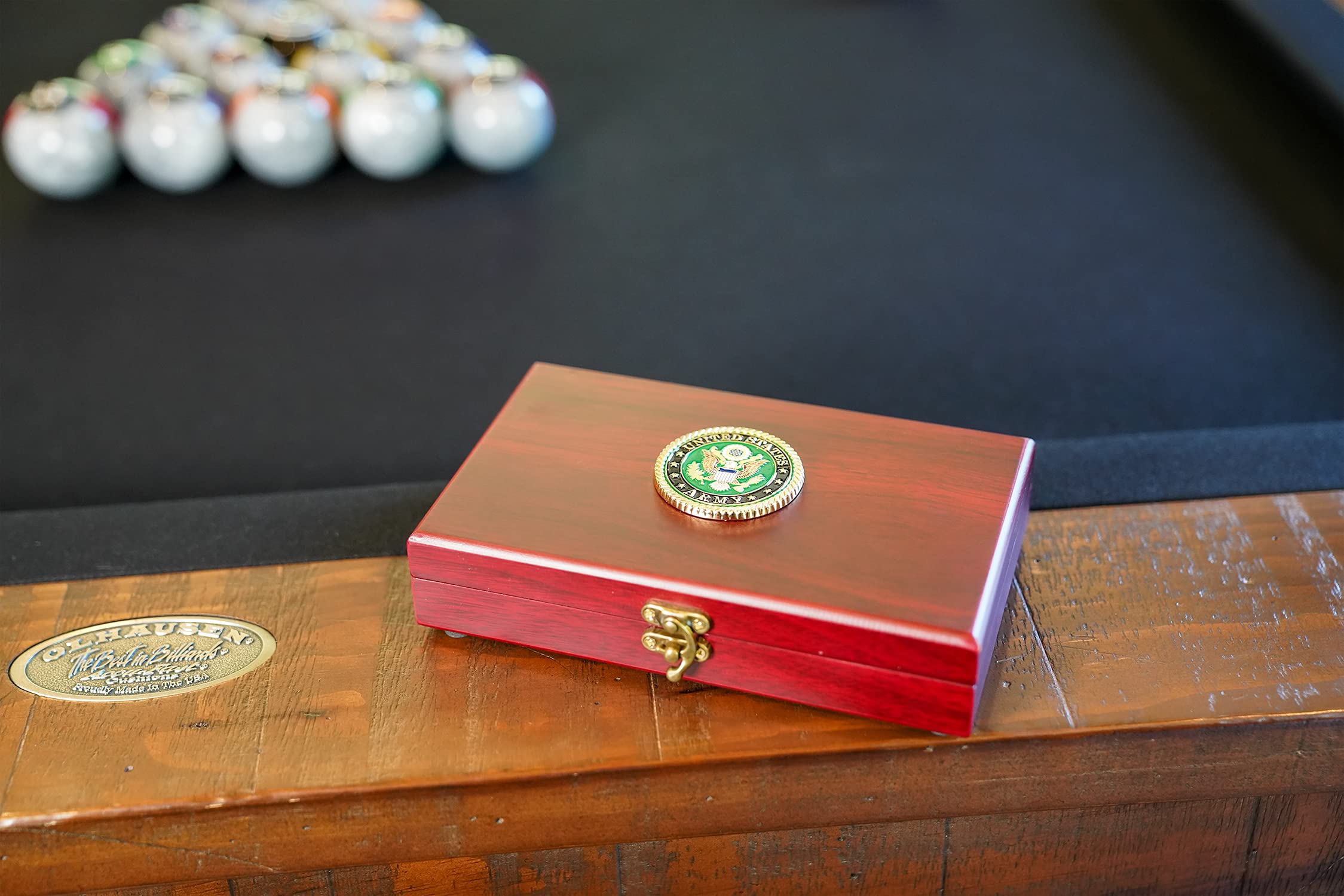 US Army Gift Set - Playing Cards & Dice with Rank Insignia | Premium Military Collectible & Game Night Accessories | Perfect for Veterans, Army Enthusiasts & Patriotic Game Nights | Disabled Veteran Owned Business