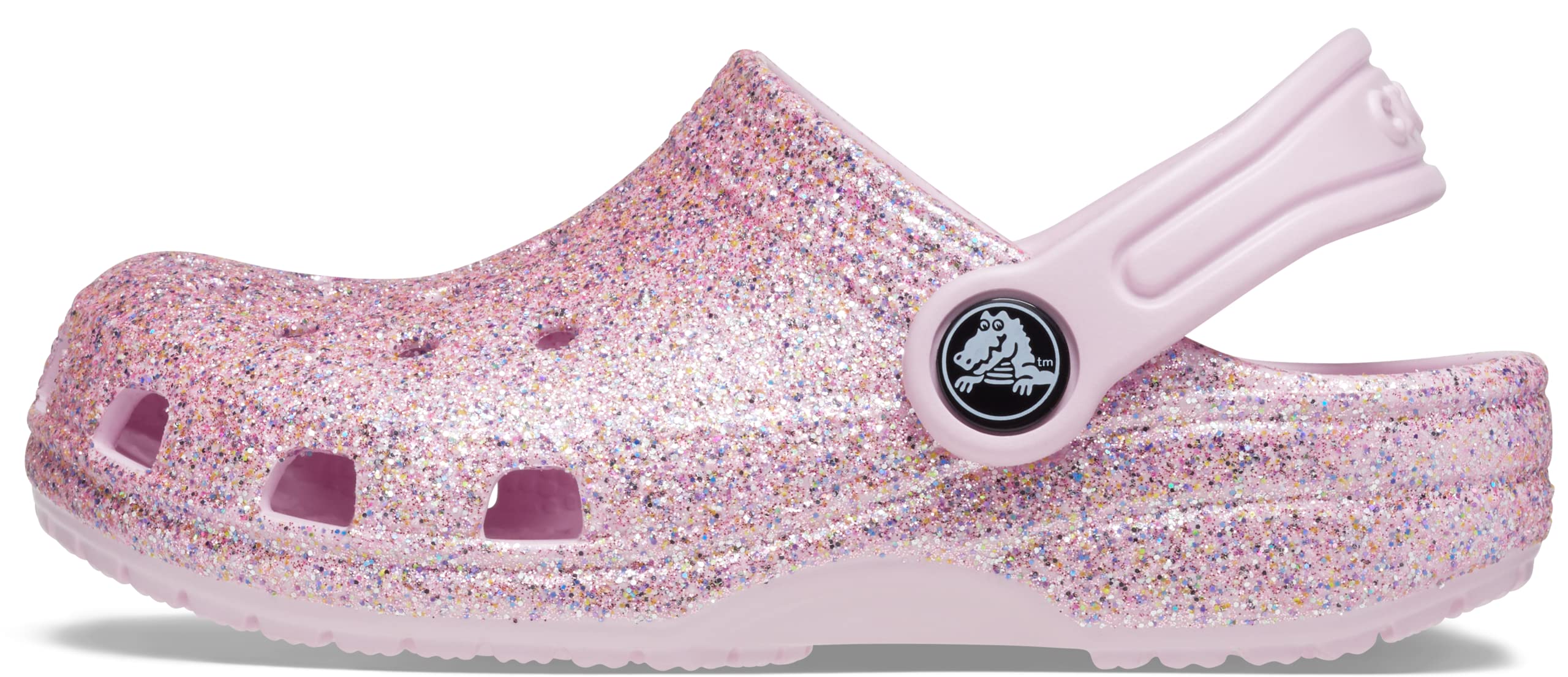 Crocs Unisex-Child Classic Glitter Clogs for Toddlers | Comfortable Kids' Water Shoes for Beach, Pool & Outdoor Play | Lightweight & Easy-Clean Slip-Ons